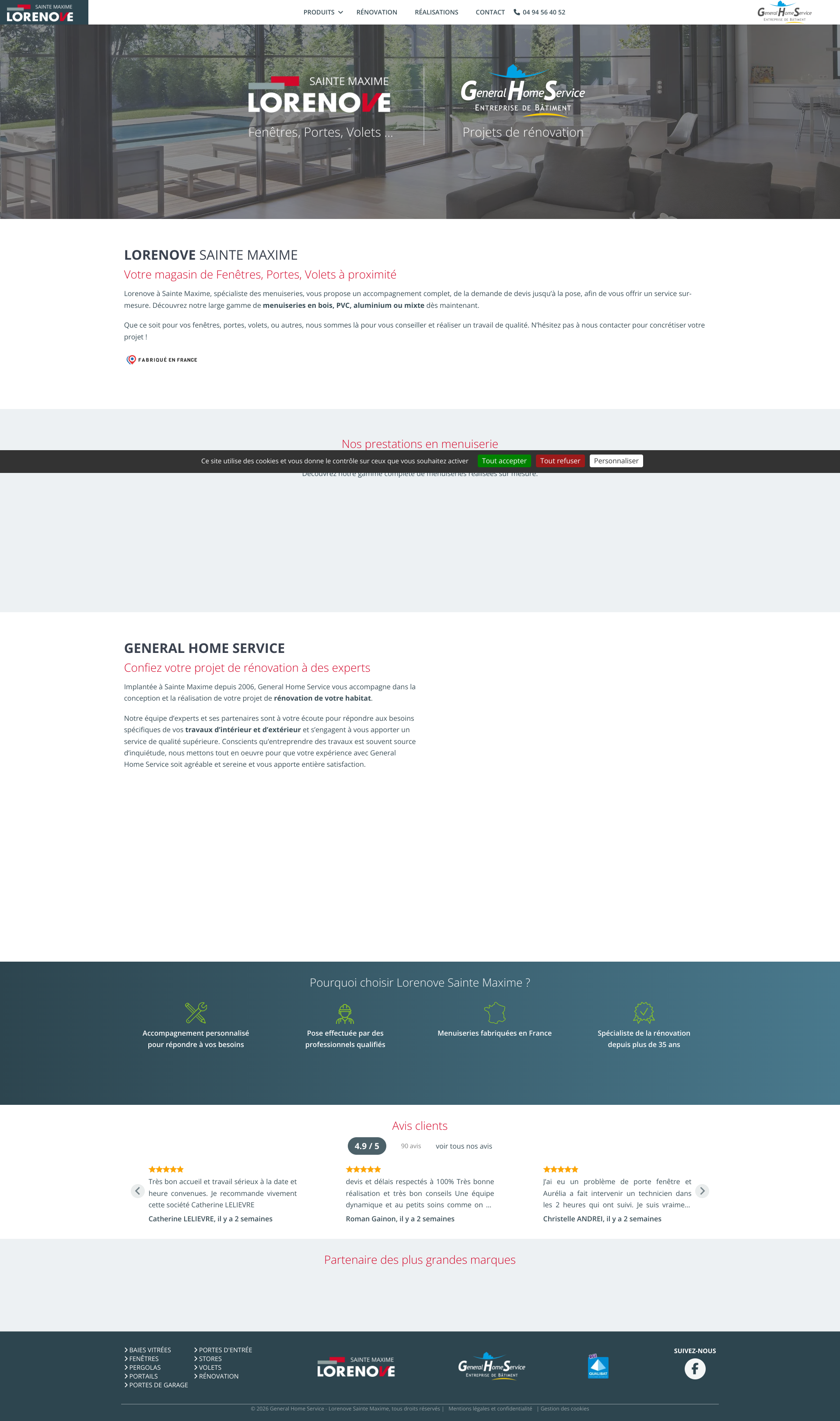Aperçu du site
