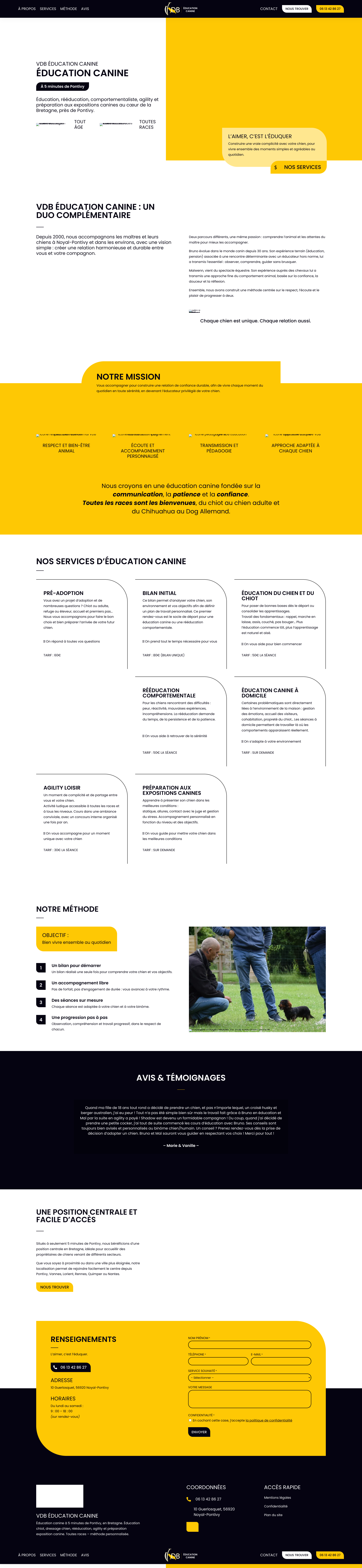Aperçu du site