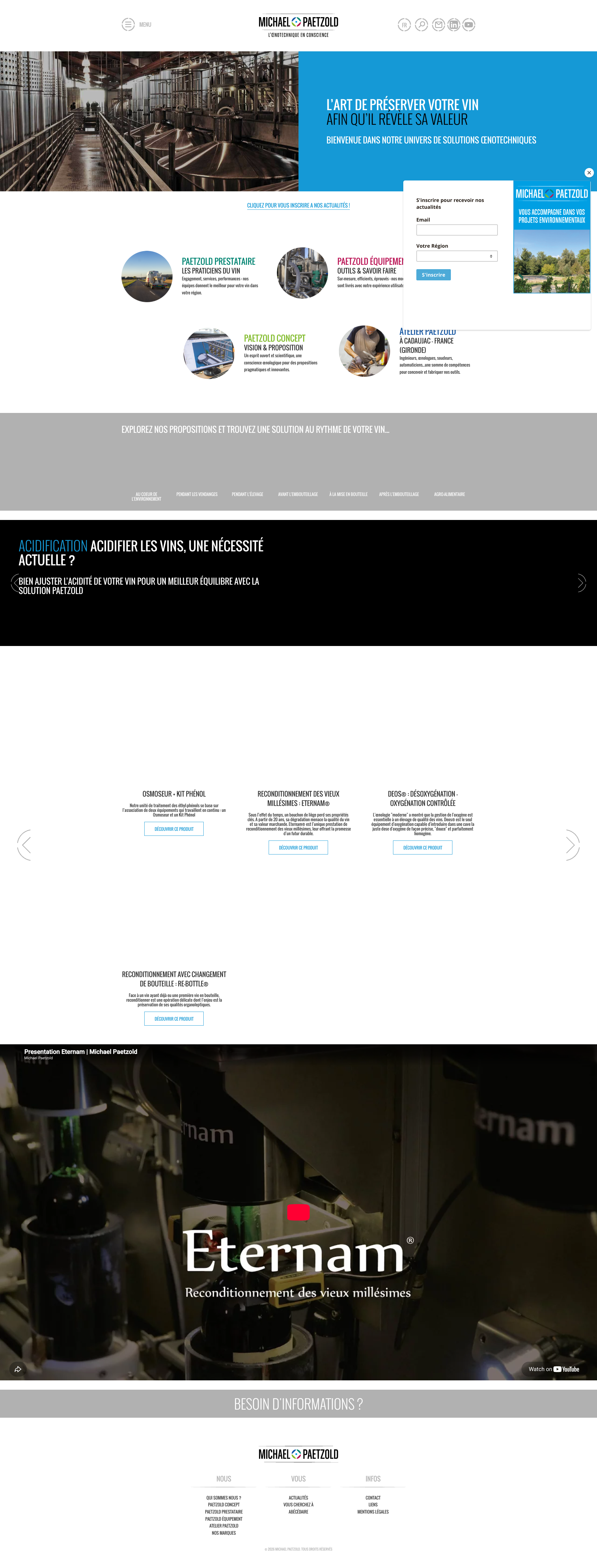Aperçu du site