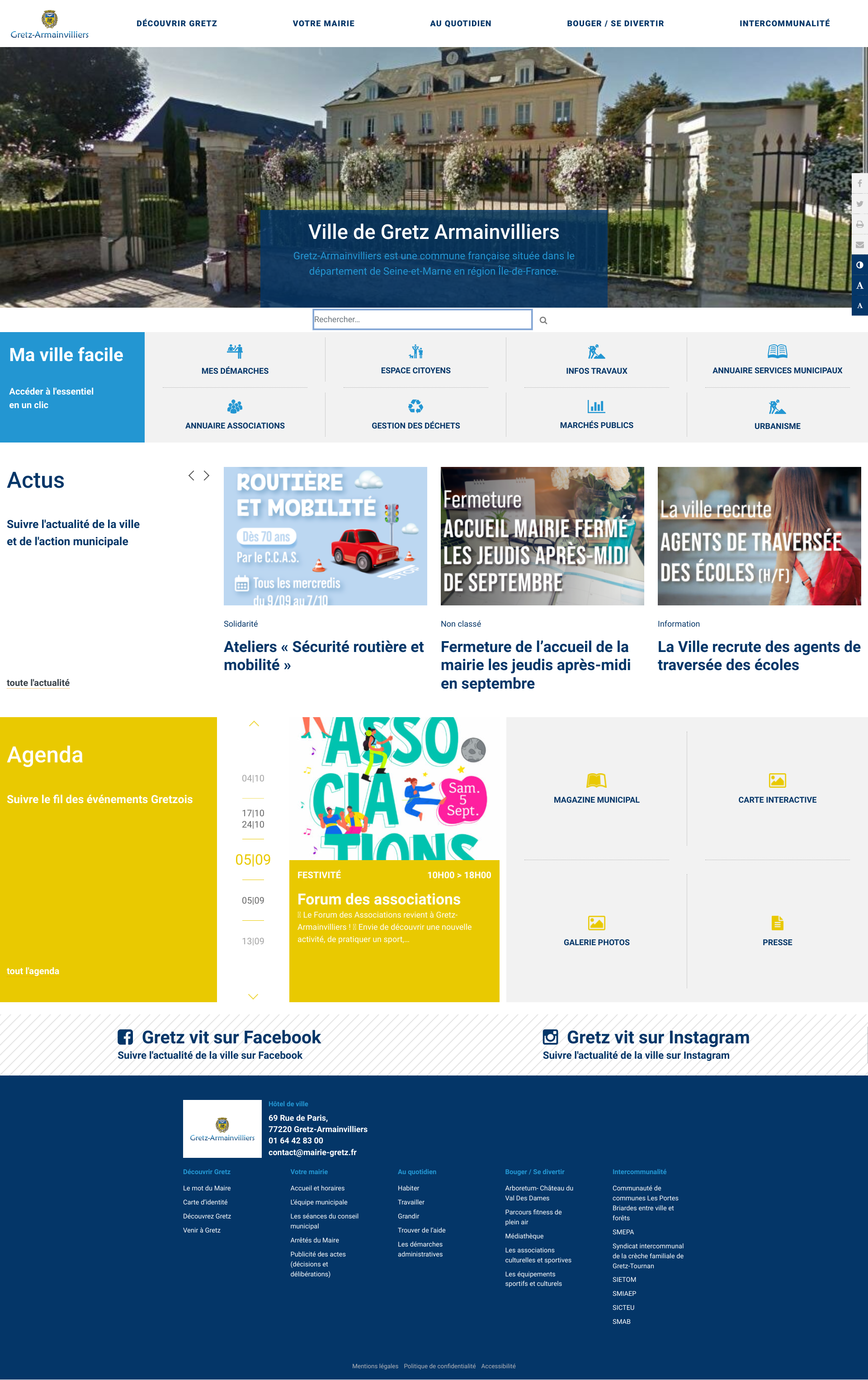 Aperçu du site