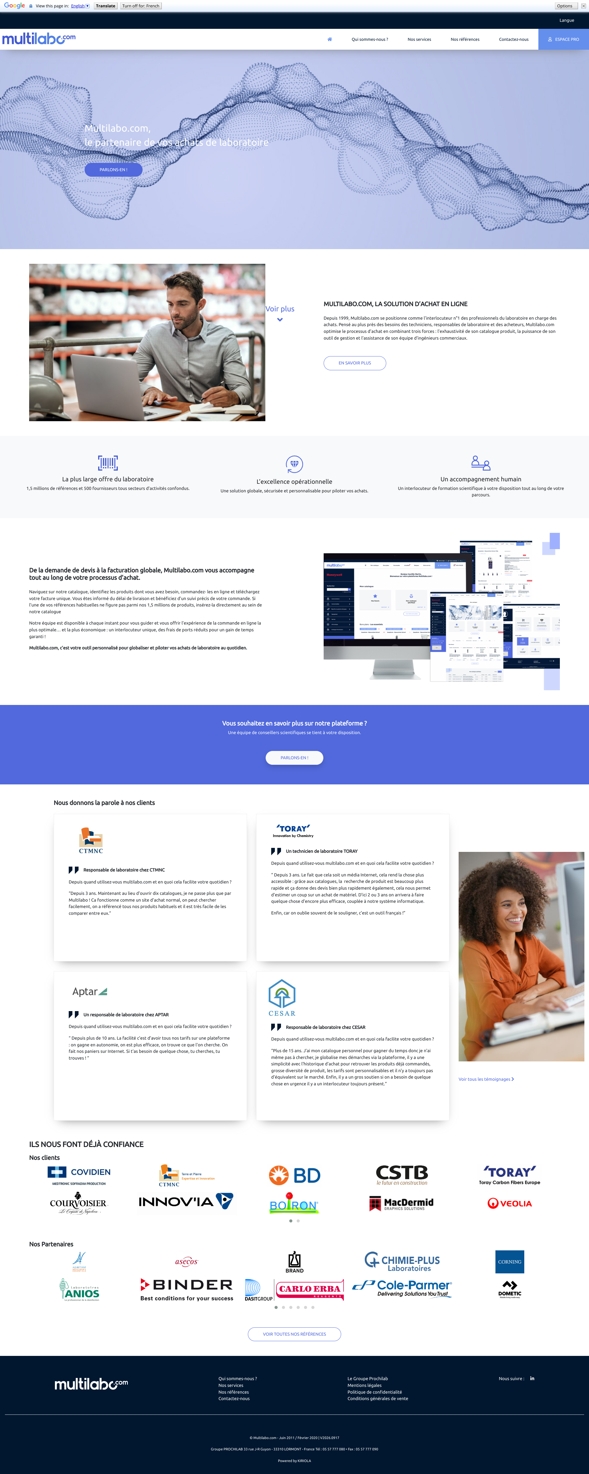 Aperçu du site