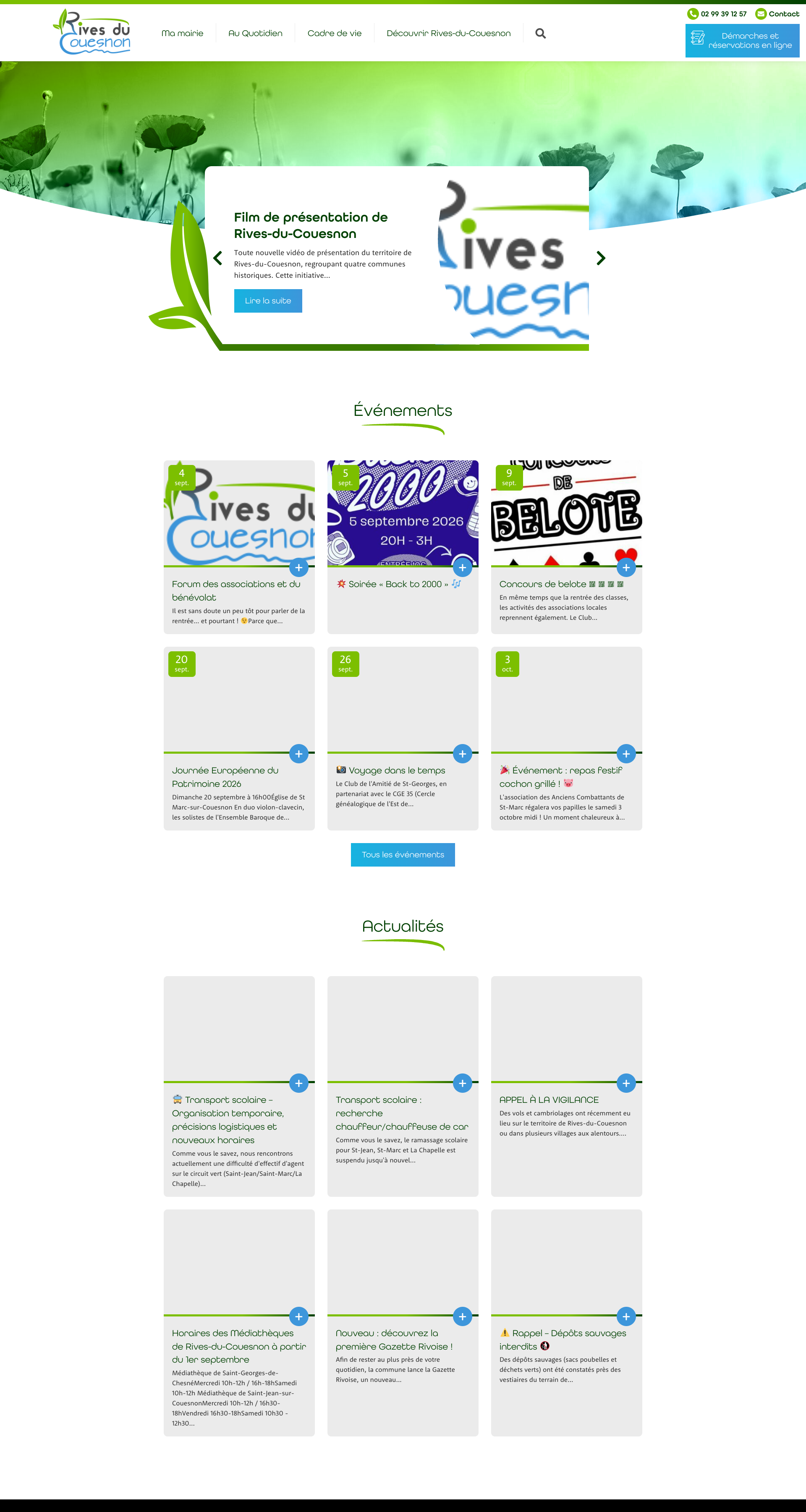 Aperçu du site