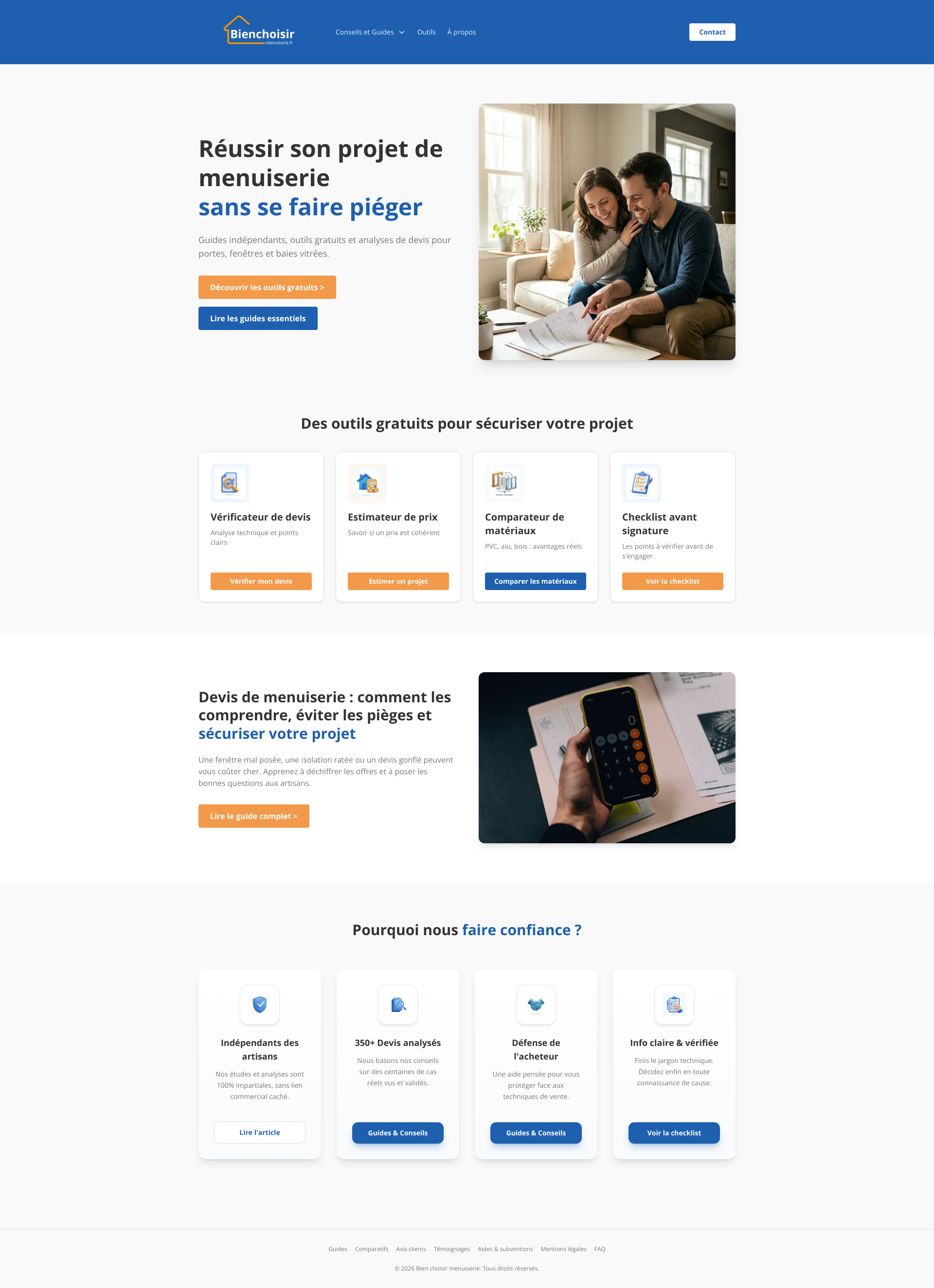 Aperçu du site