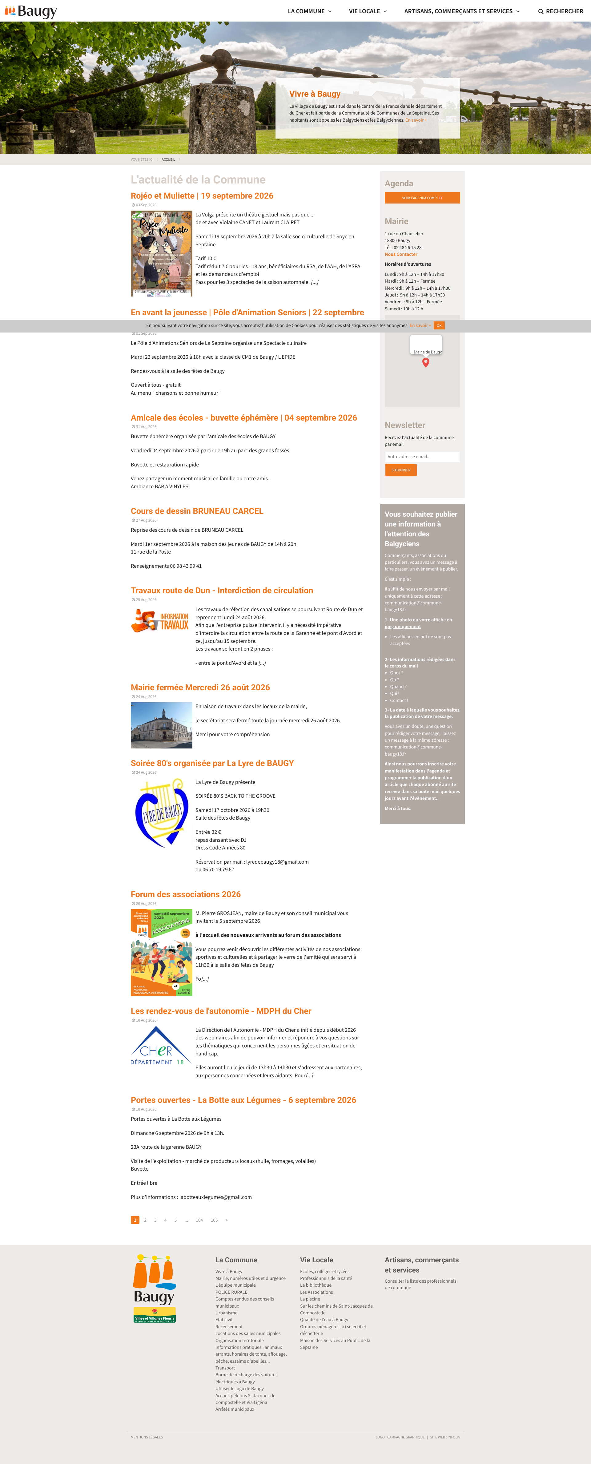 Aperçu du site