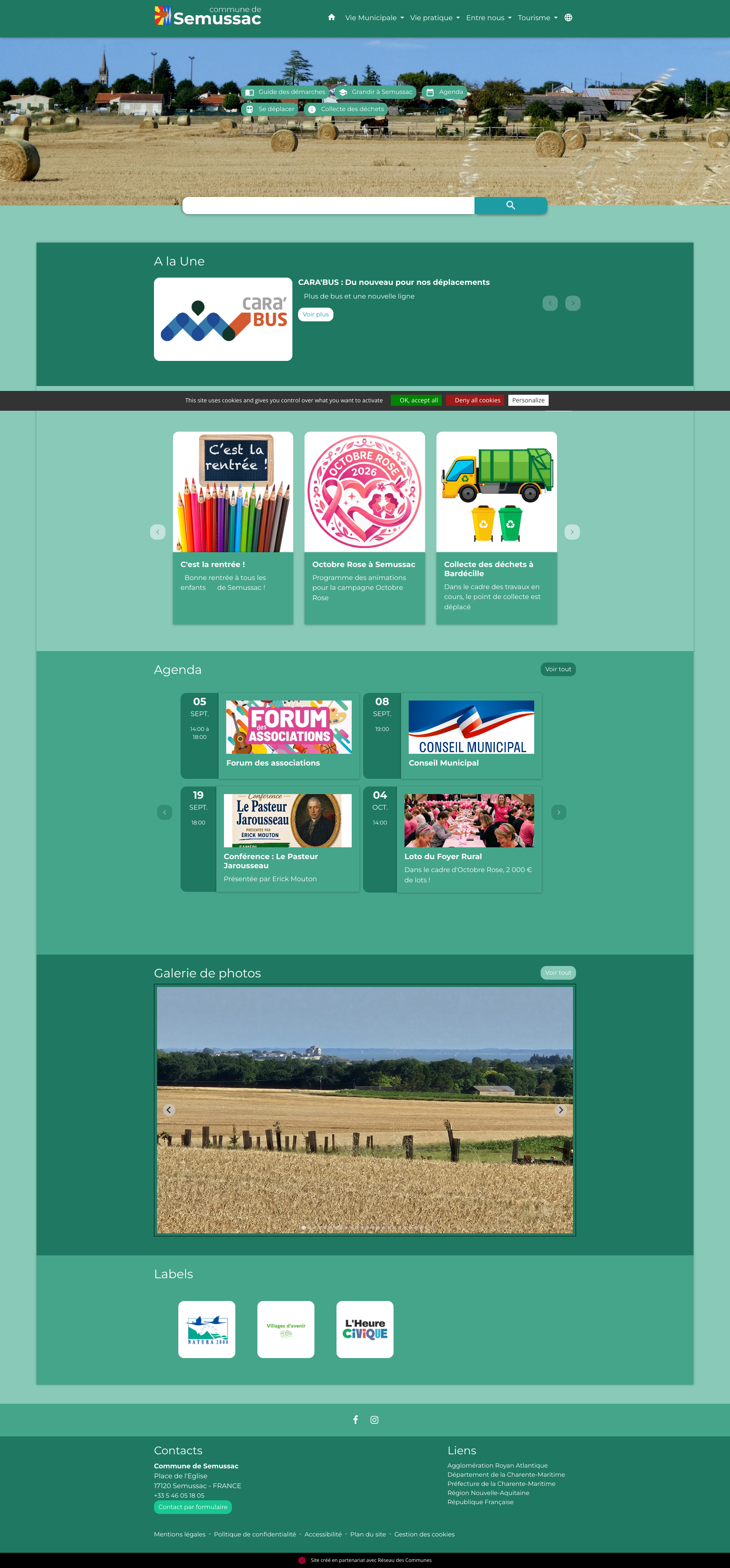 Aperçu du site