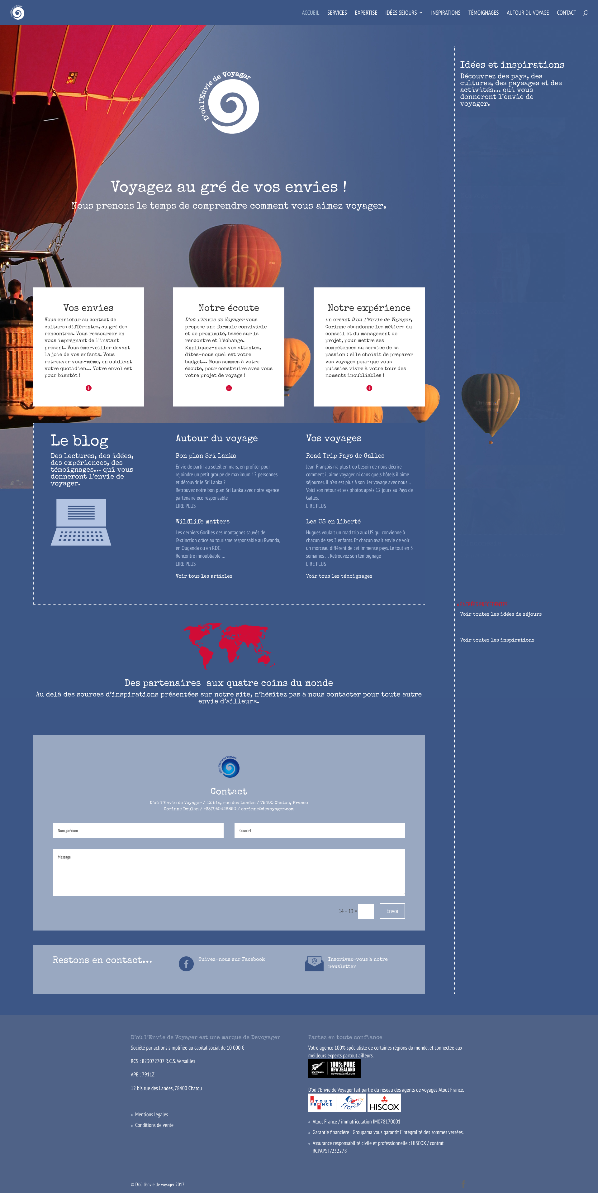 Aperçu du site