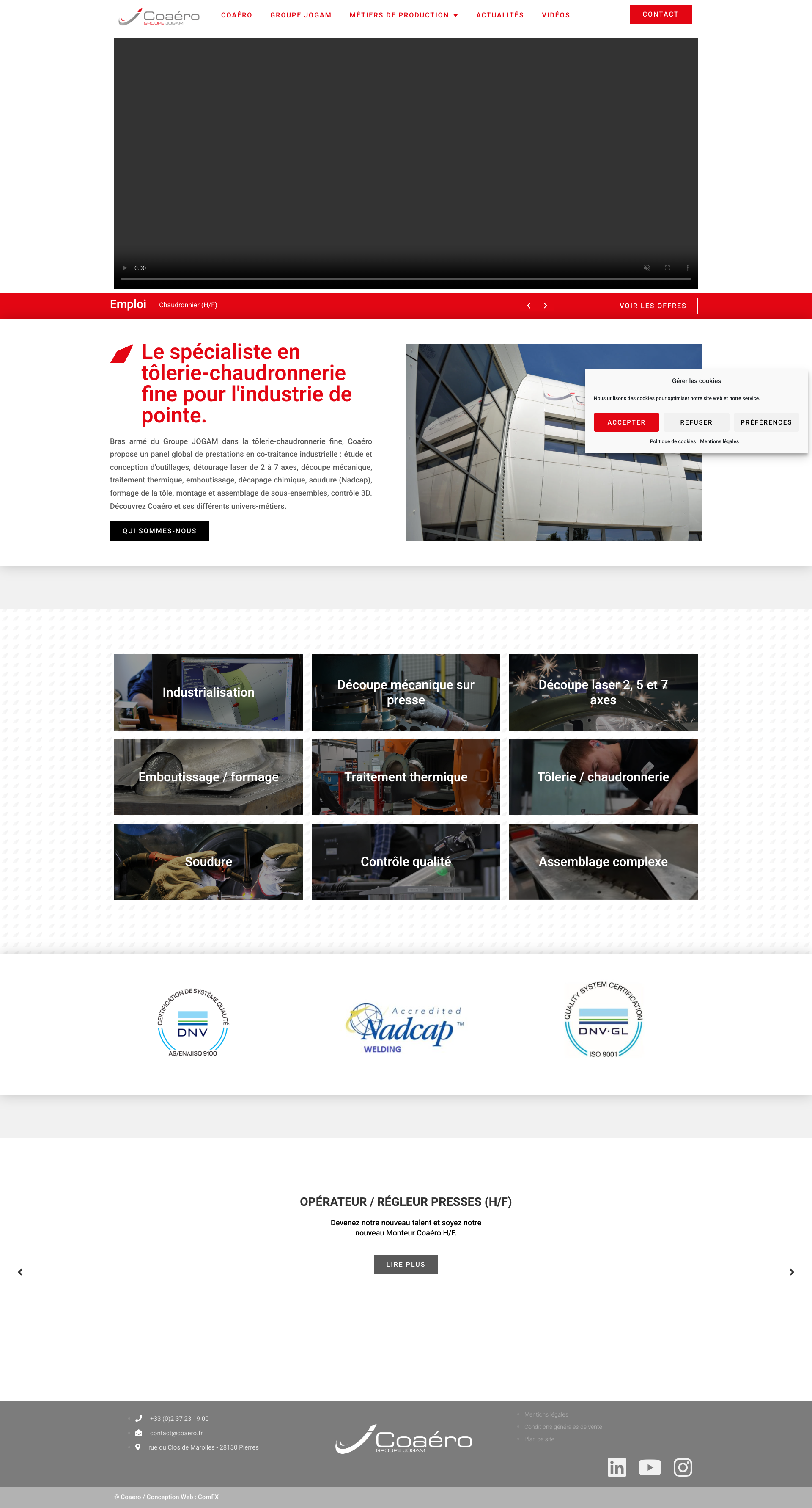 Aperçu du site