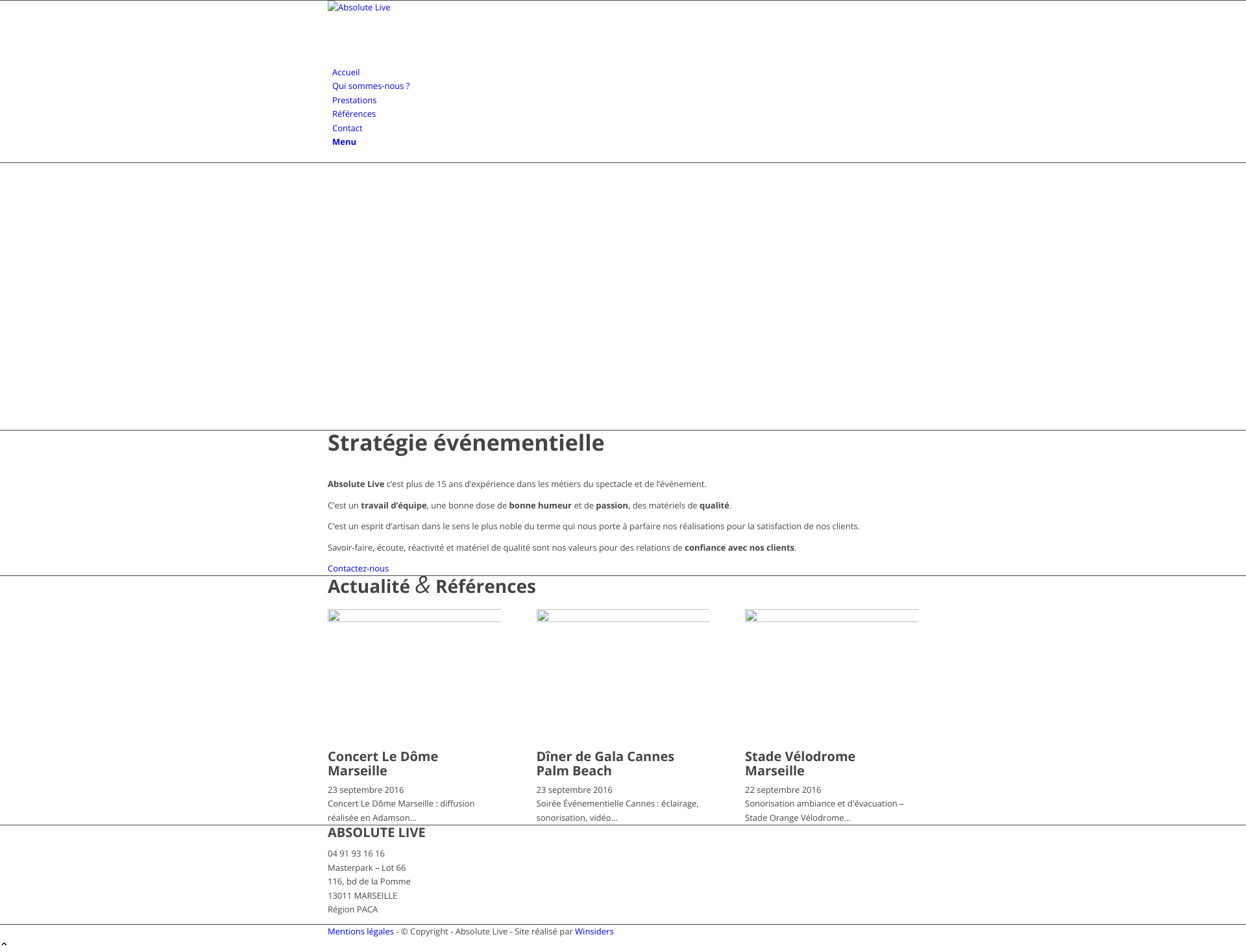 Aperçu du site