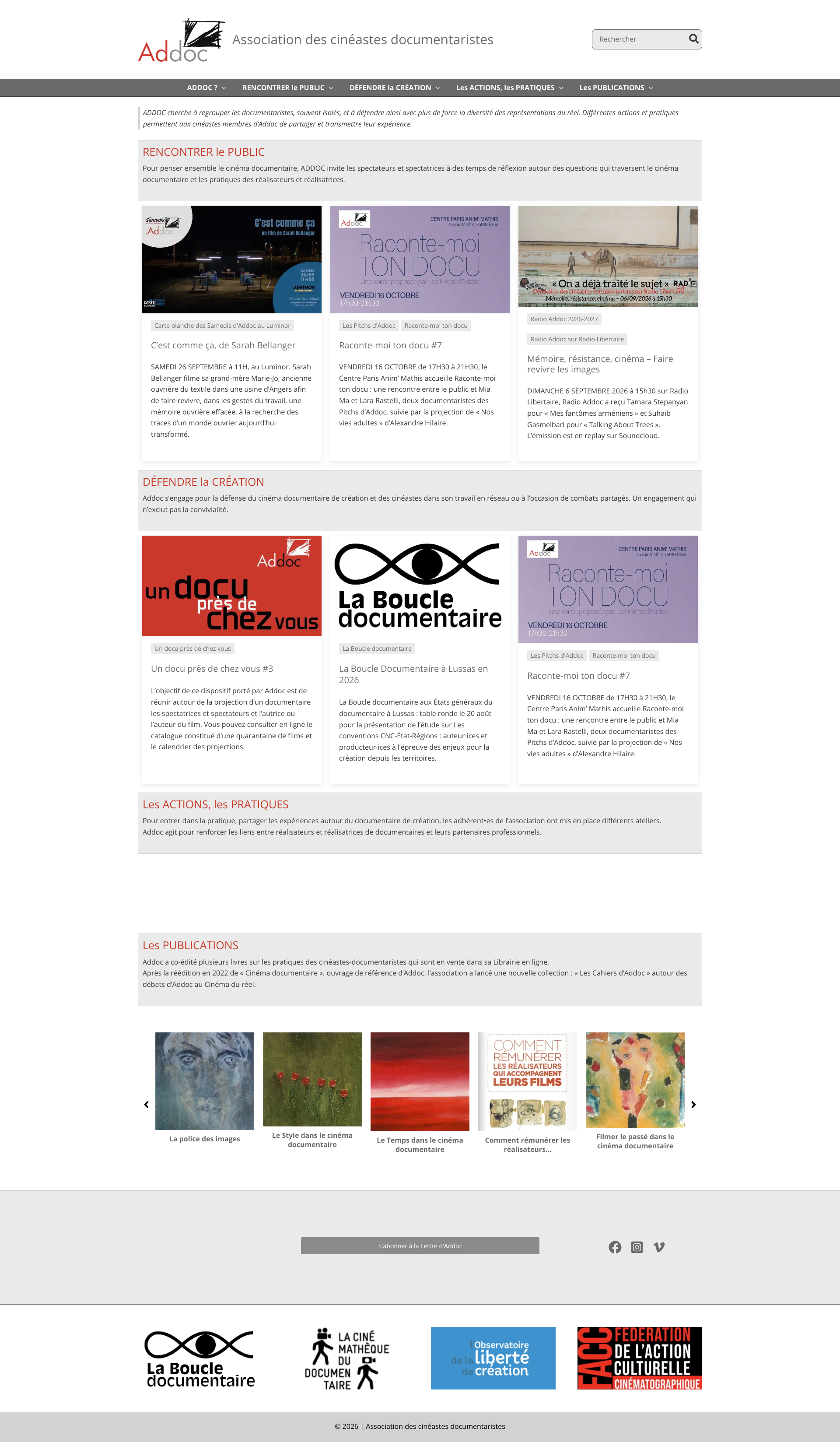 Aperçu du site