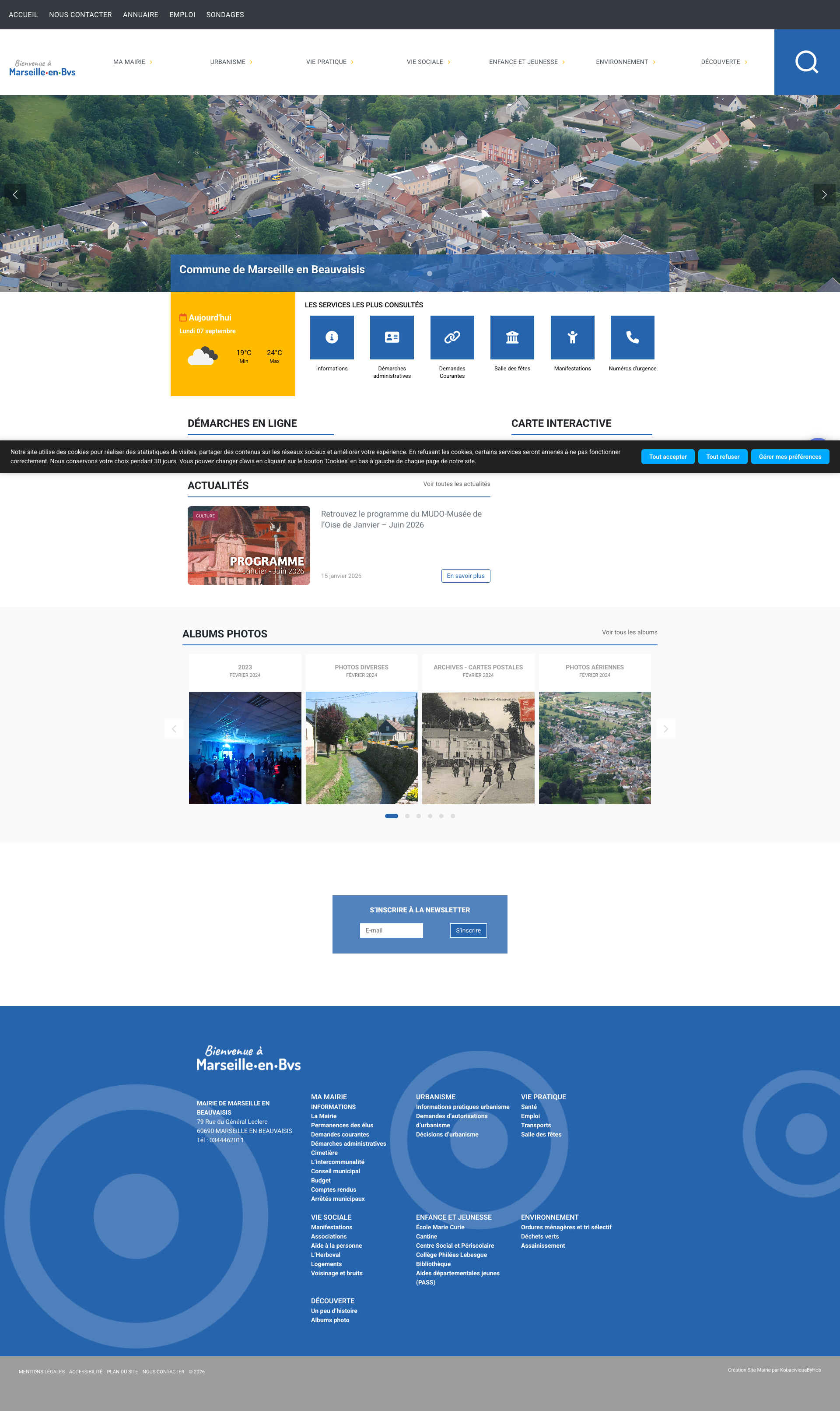 Aperçu du site