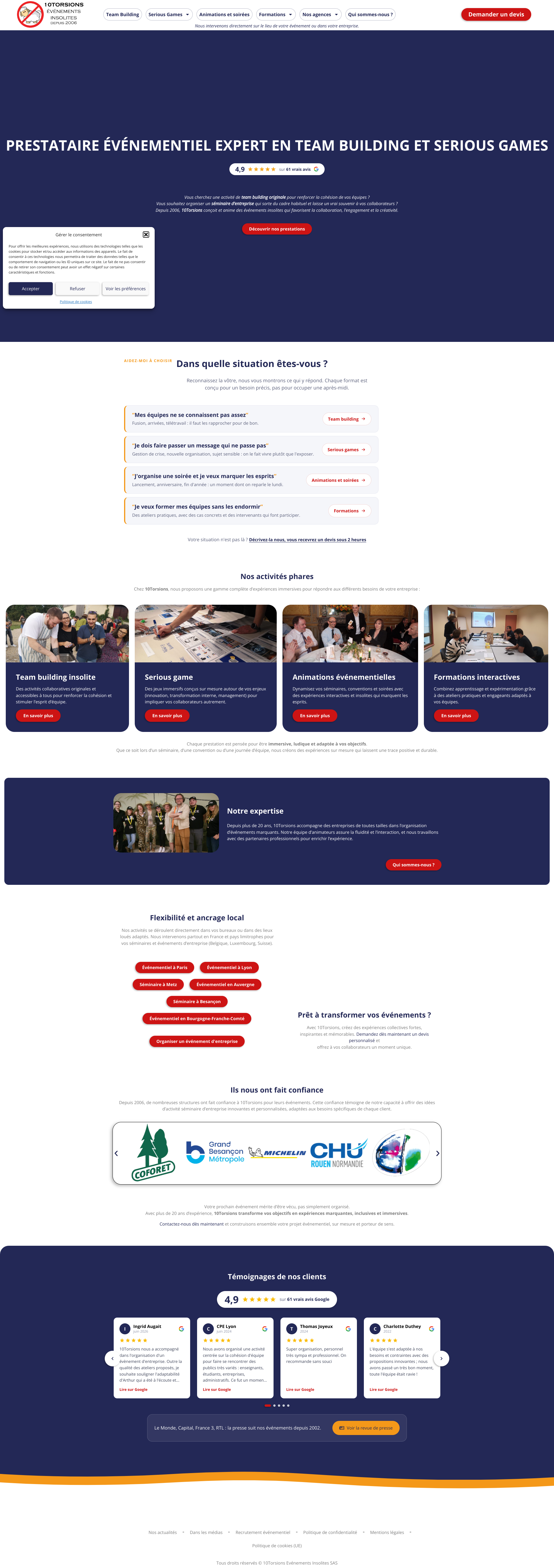 Aperçu du site