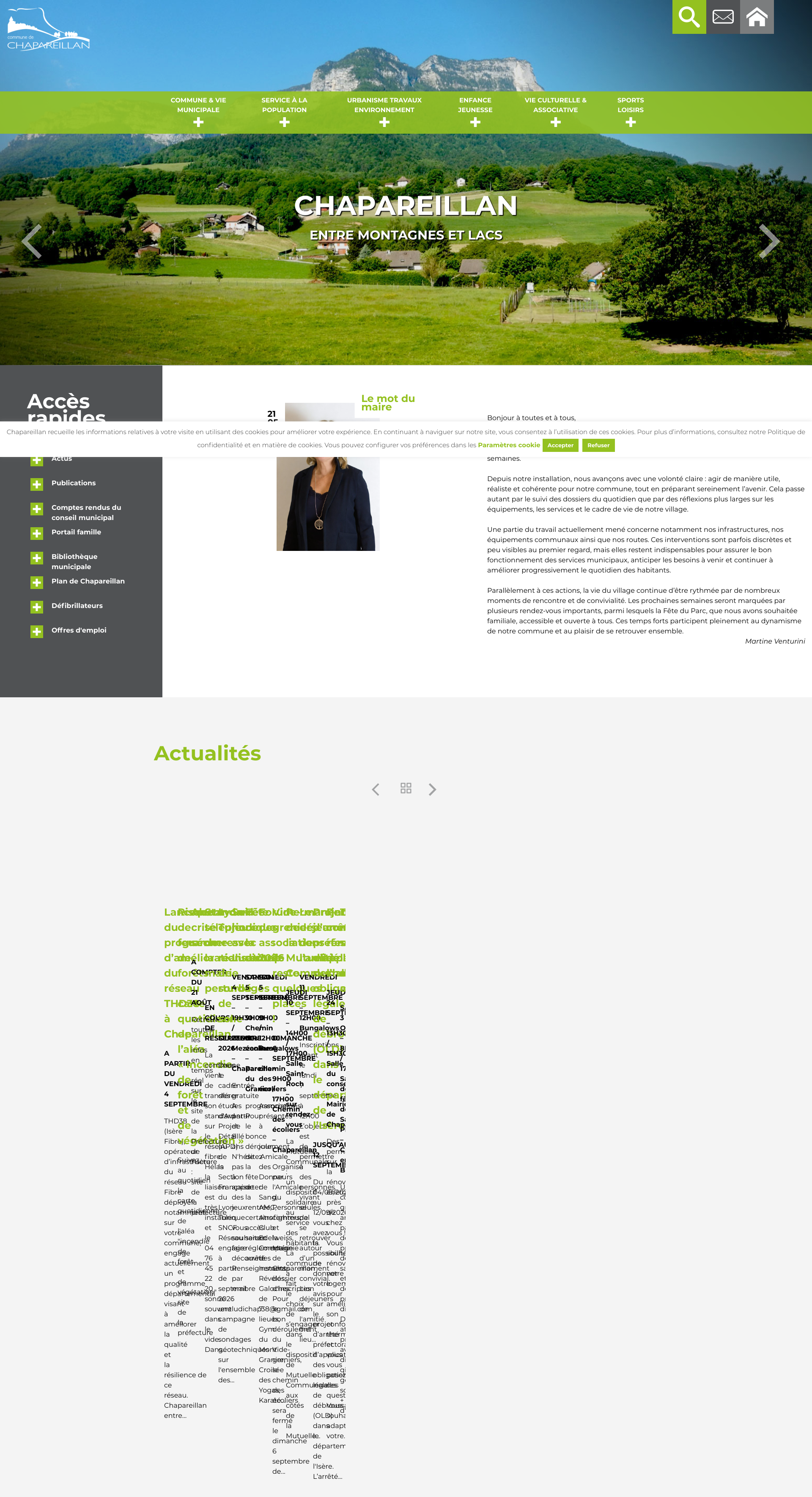 Aperçu du site