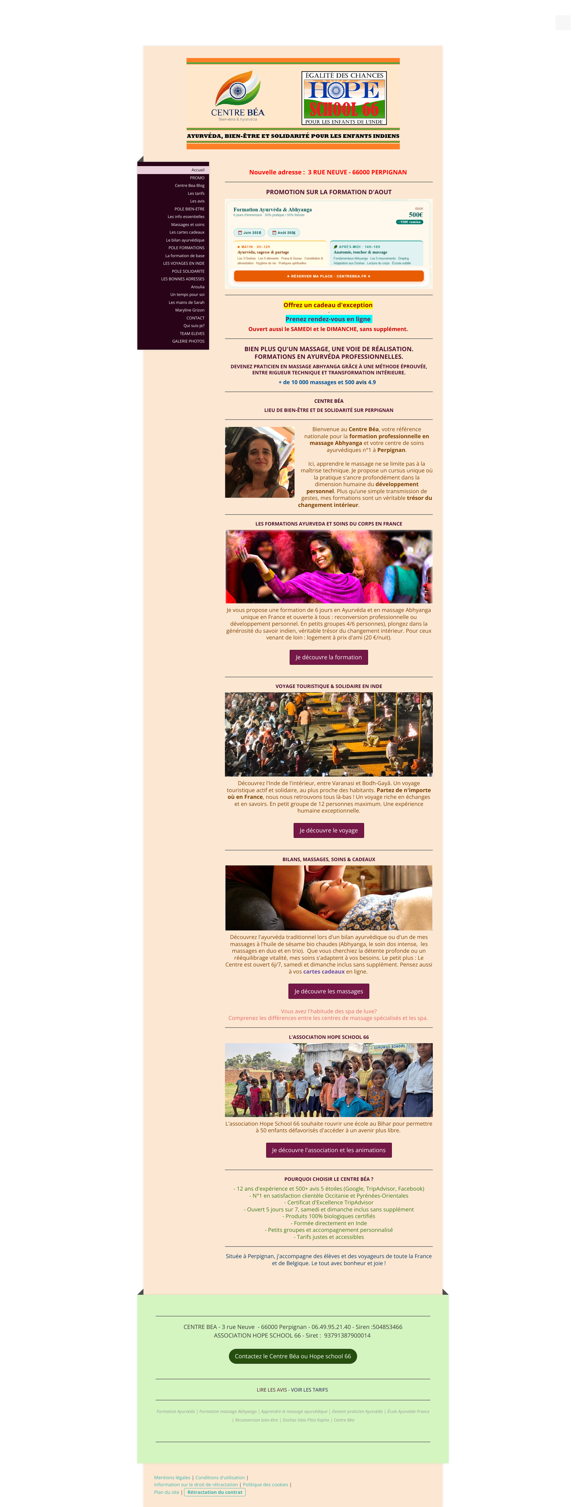 Aperçu du site