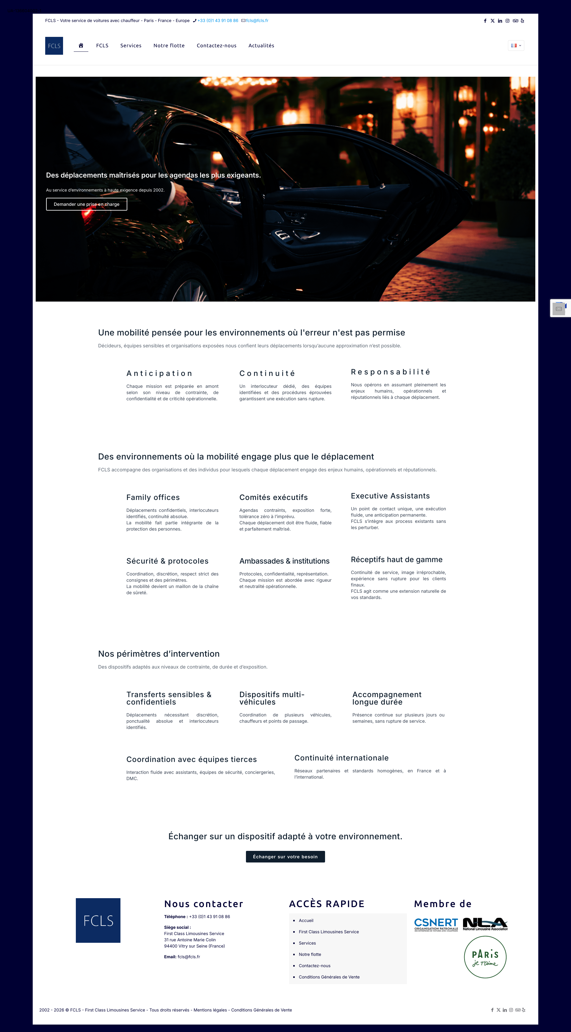Aperçu du site