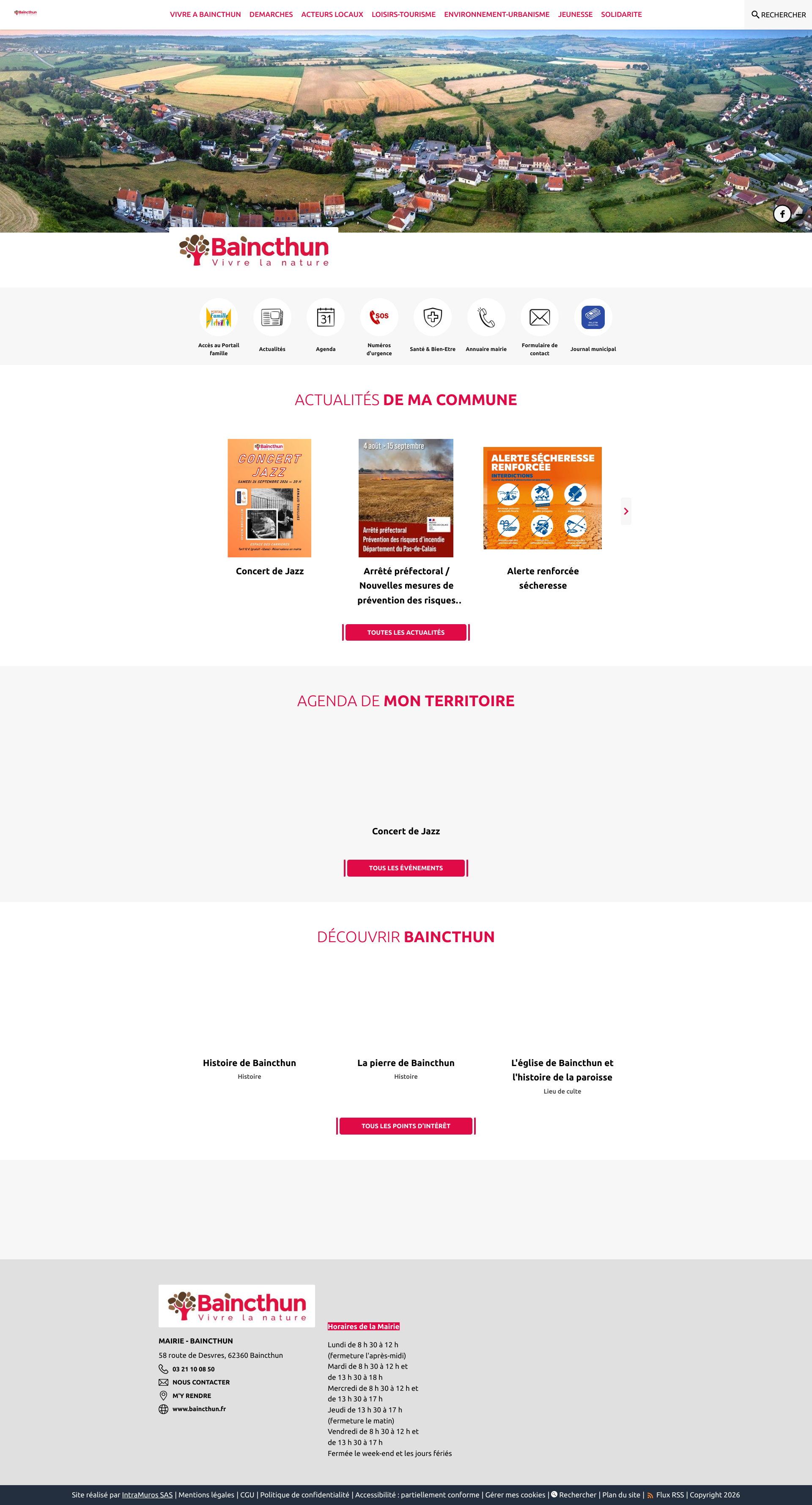 Aperçu du site