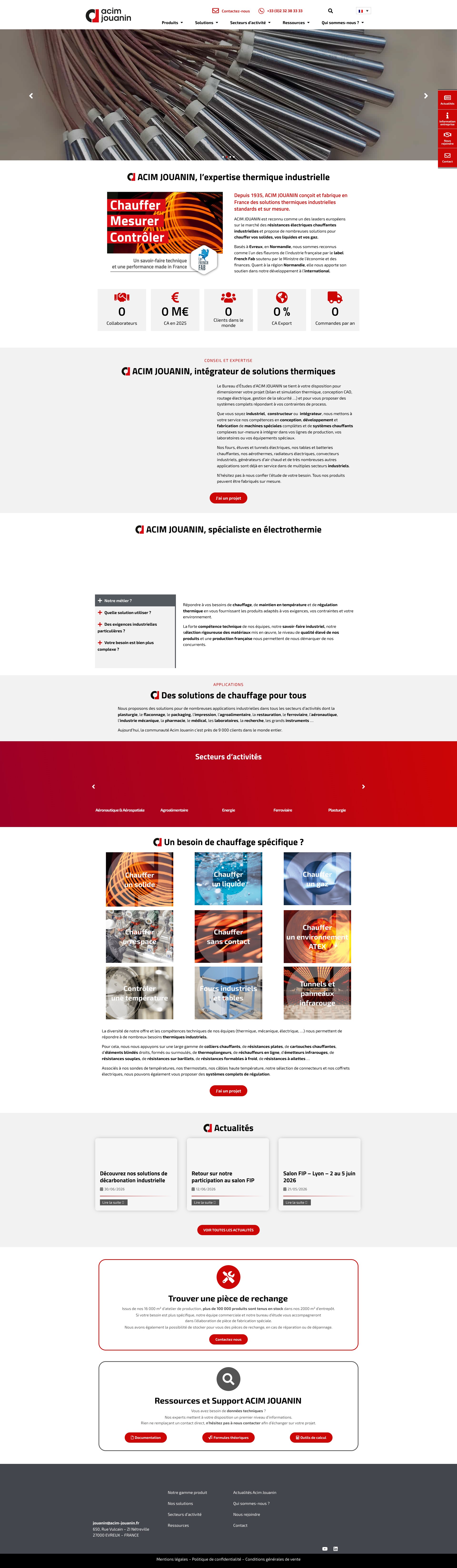 Aperçu du site