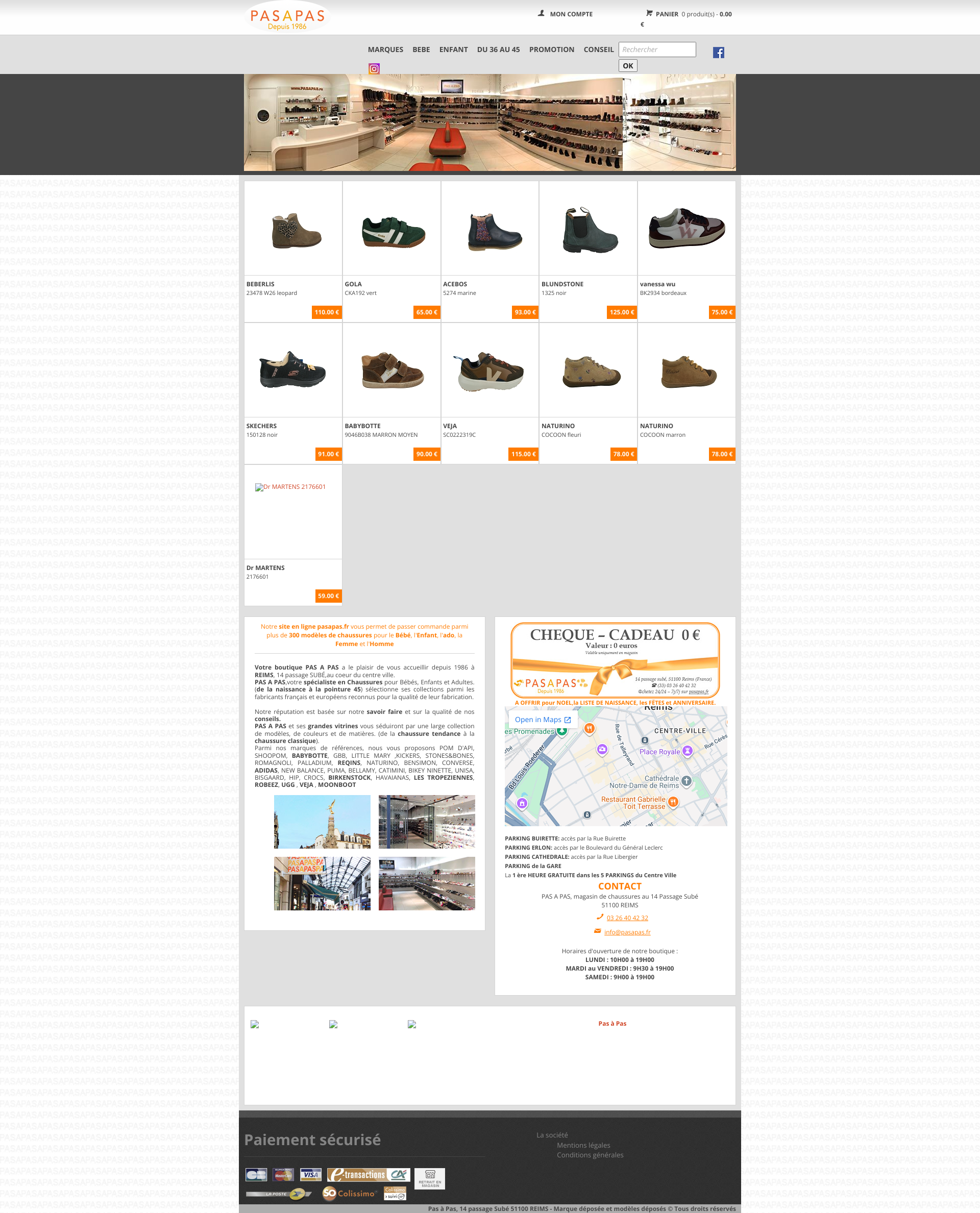 Aperçu du site