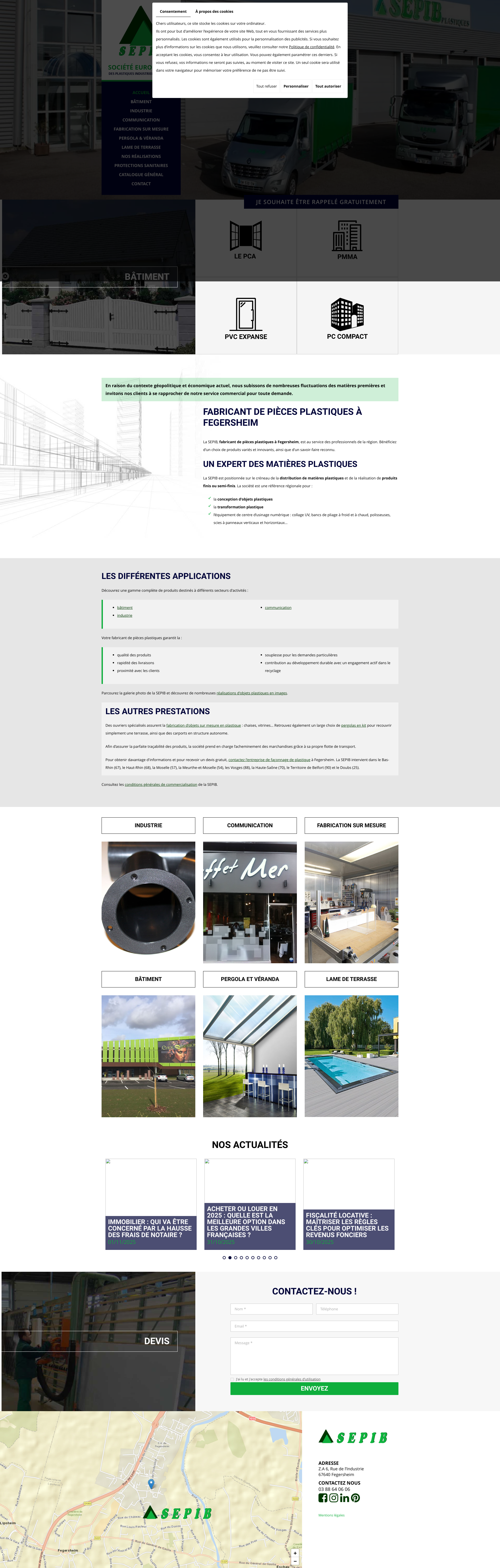 Aperçu du site