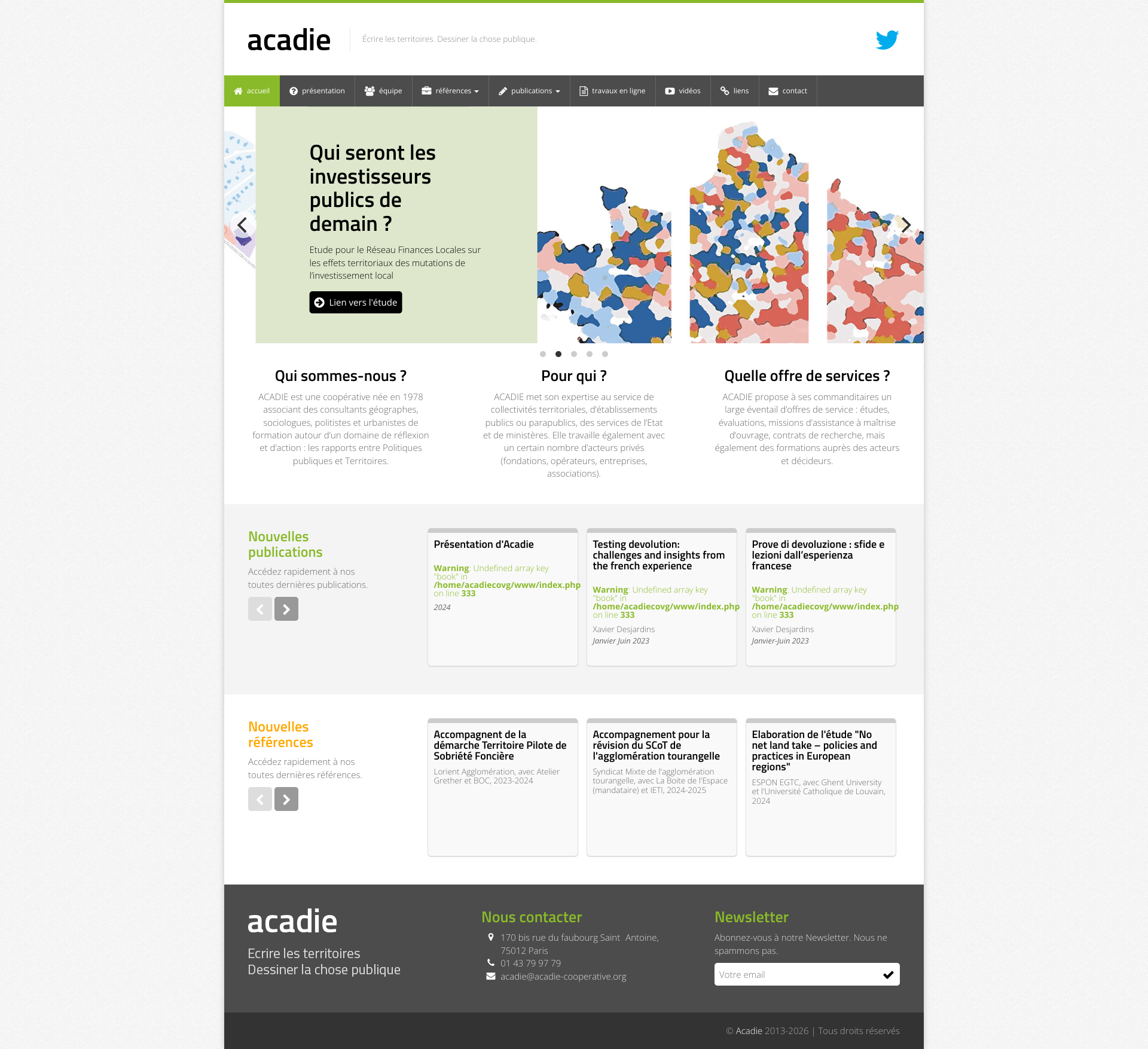 Aperçu du site