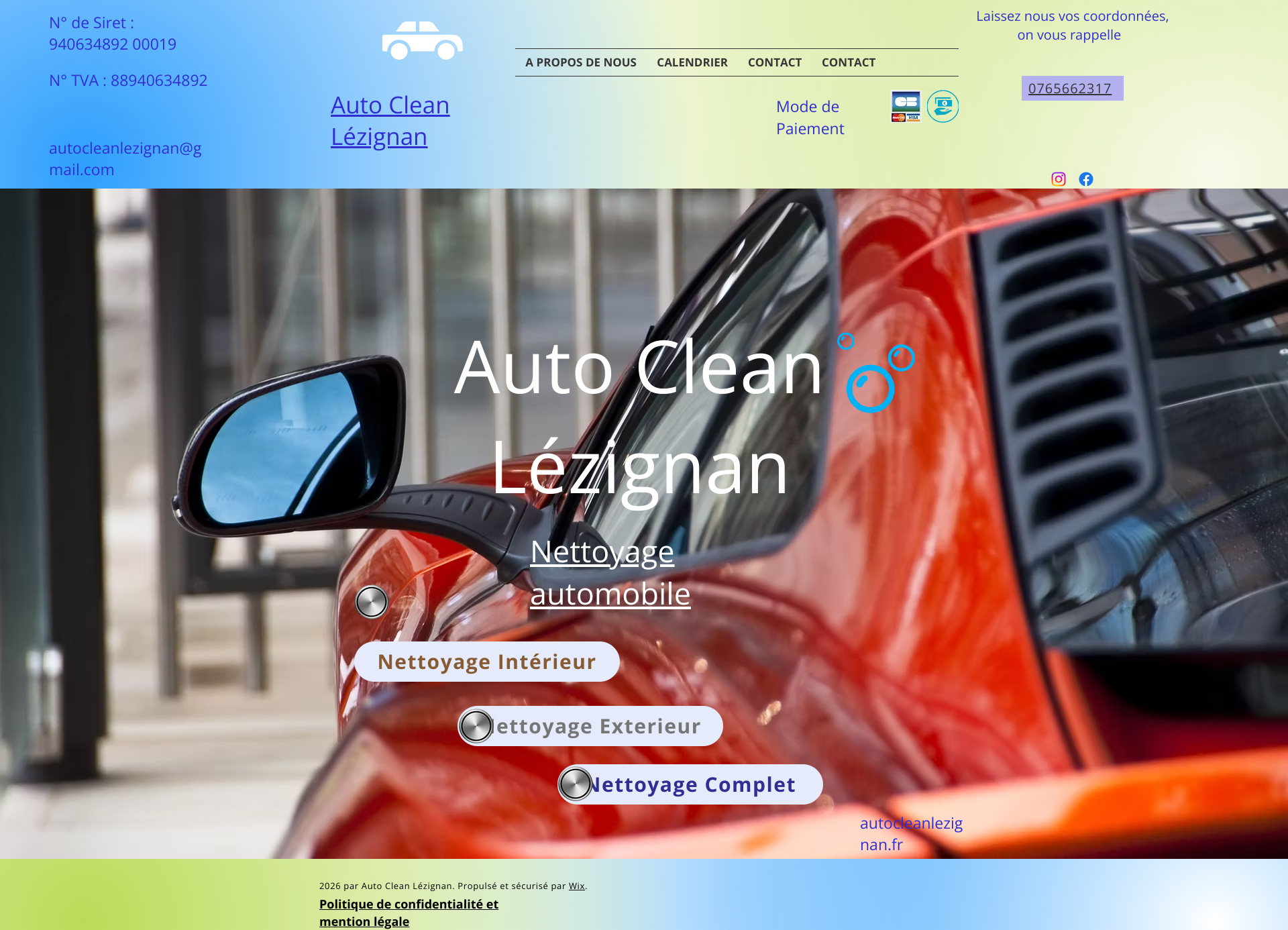 Aperçu du site
