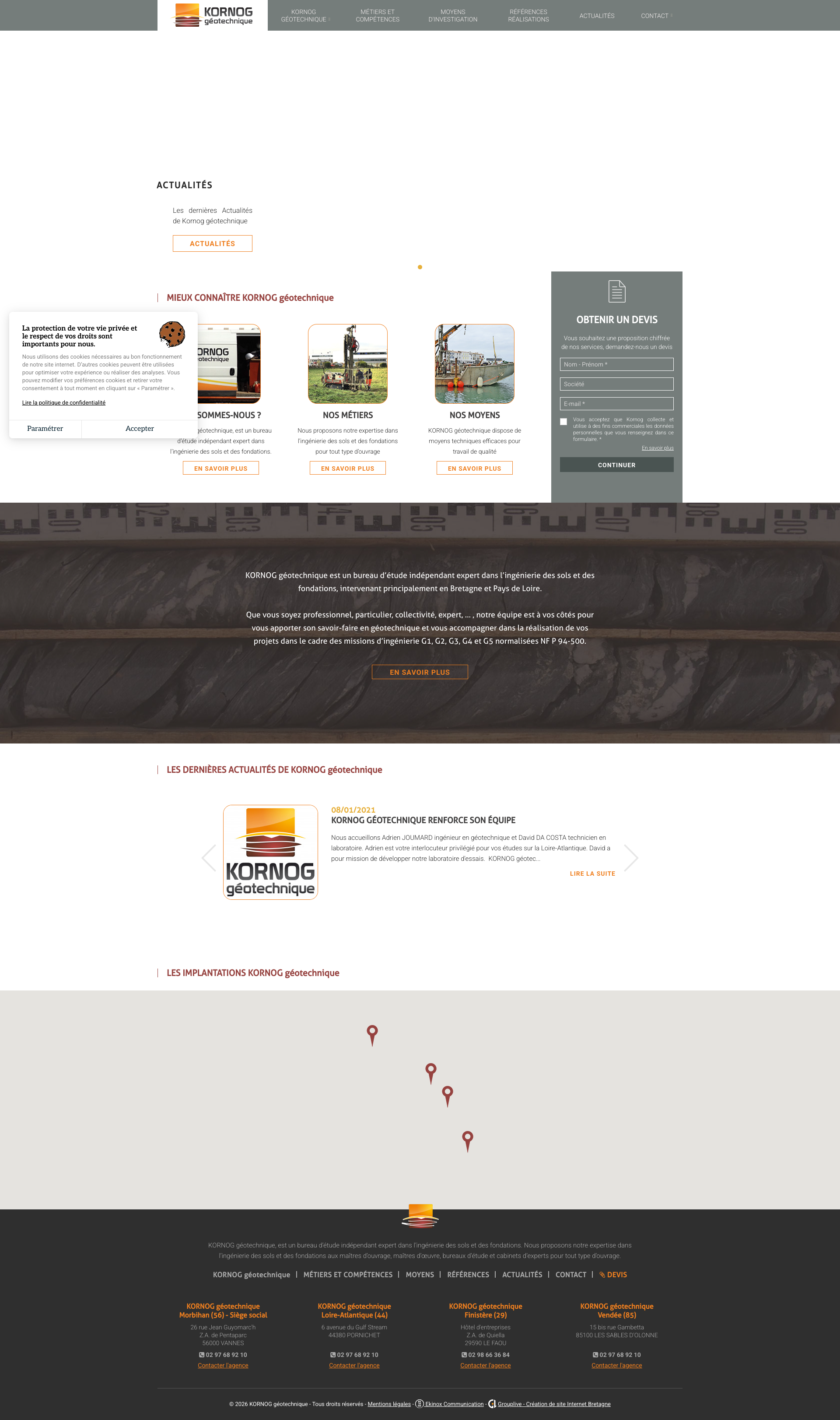 Aperçu du site