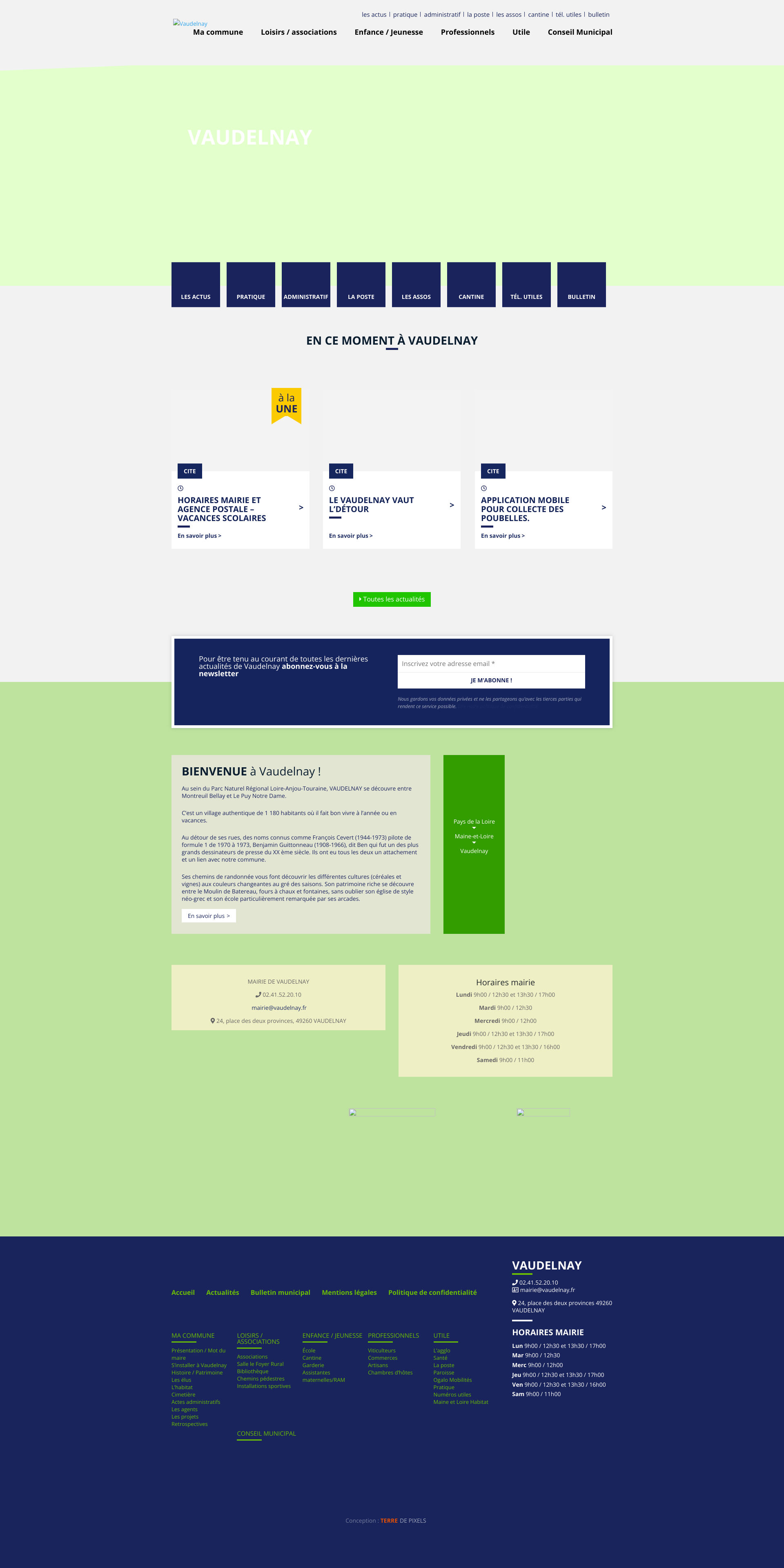 Aperçu du site