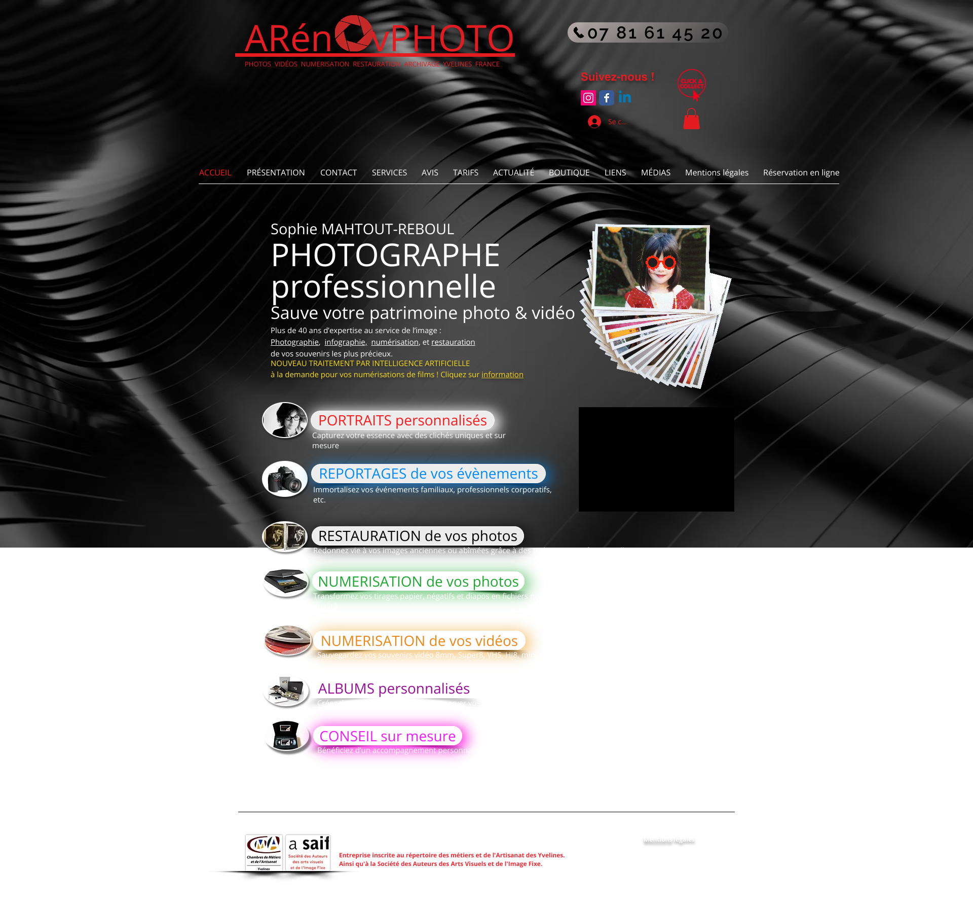 Aperçu du site