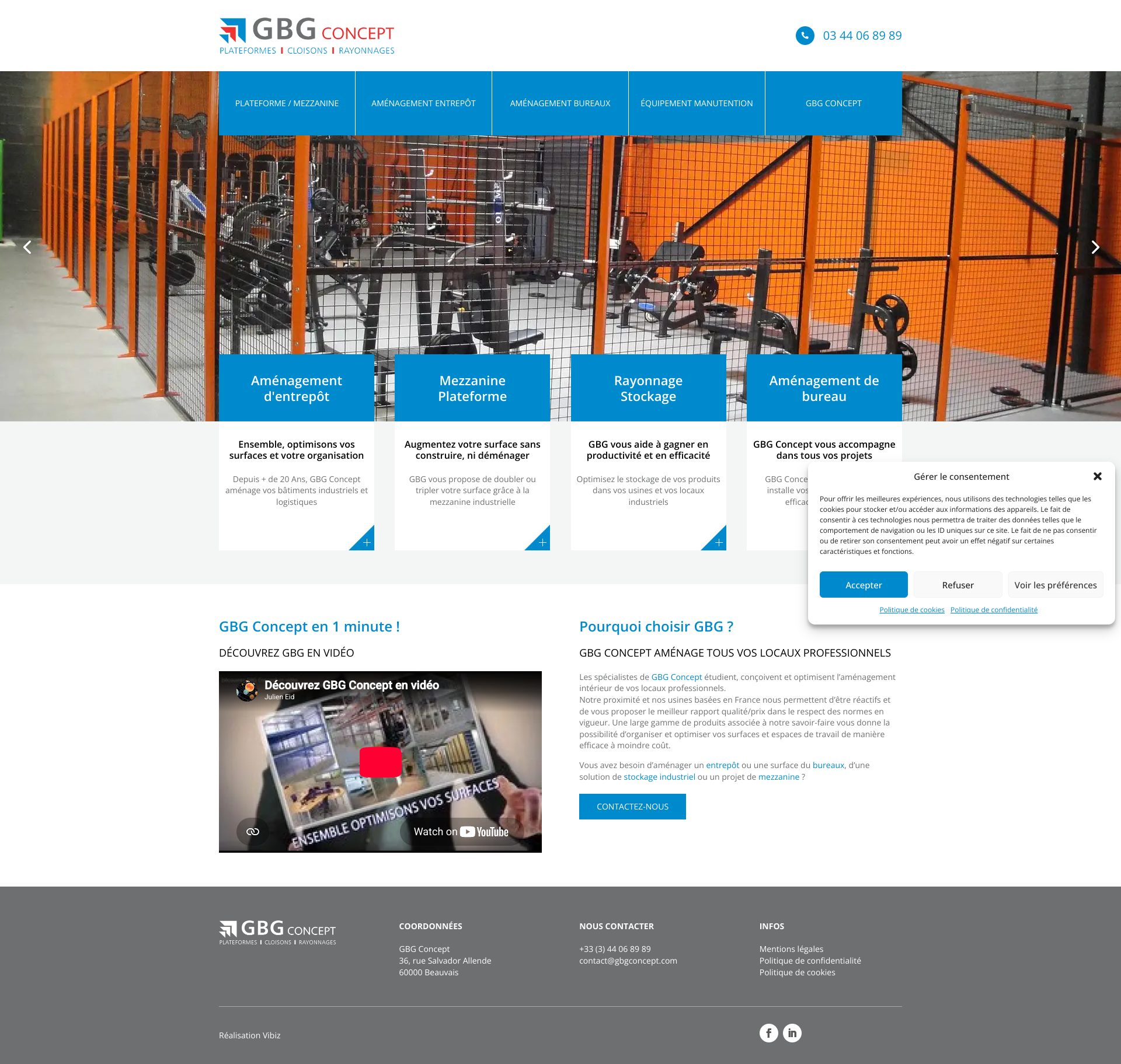 Aperçu du site