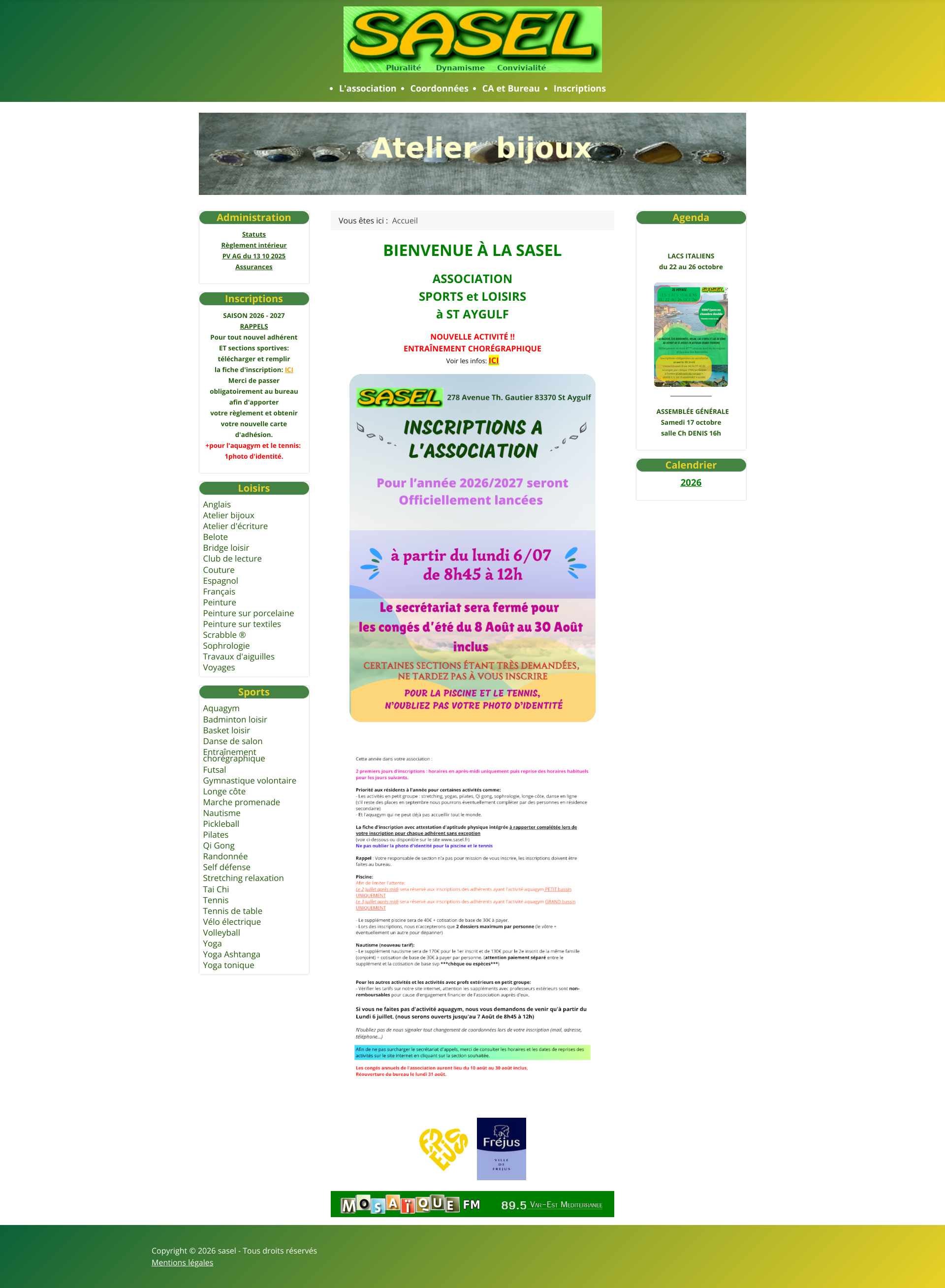 Aperçu du site