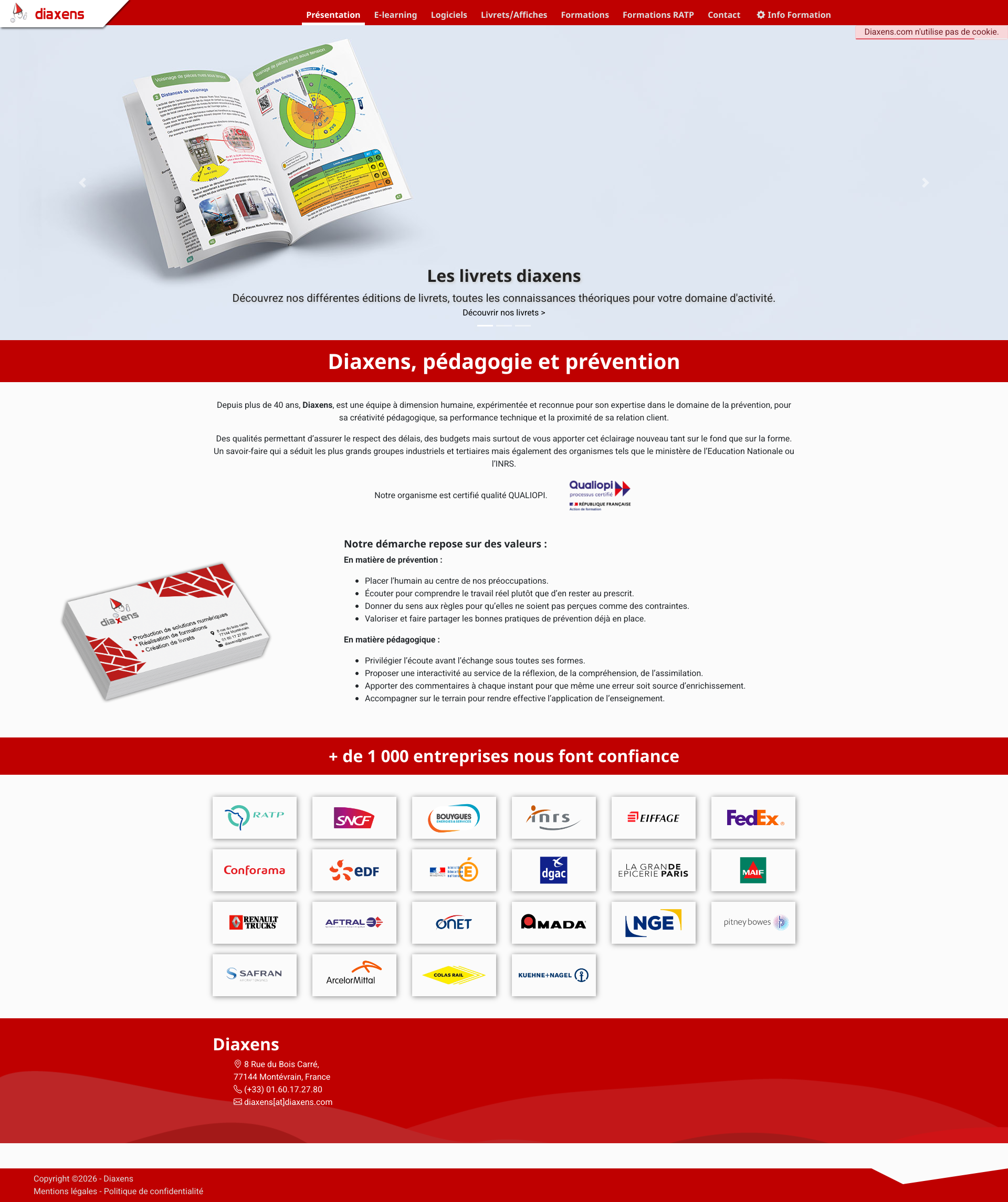 Aperçu du site