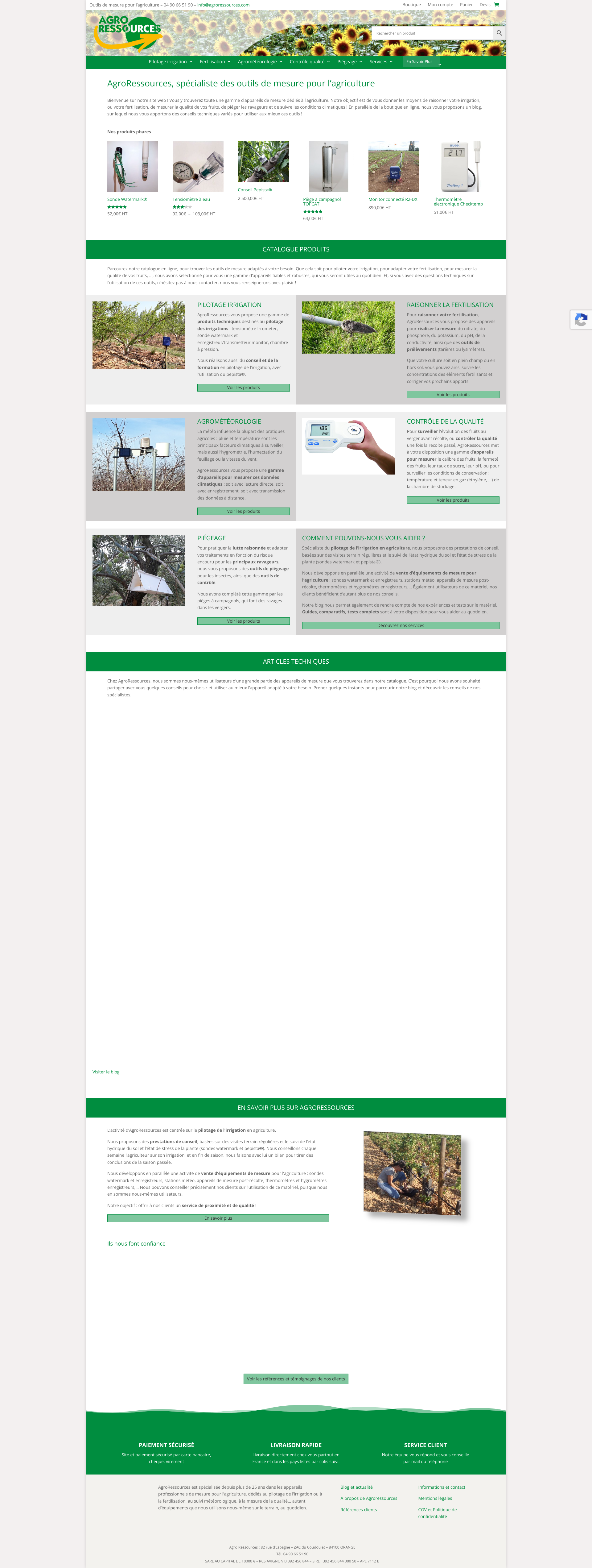 Aperçu du site