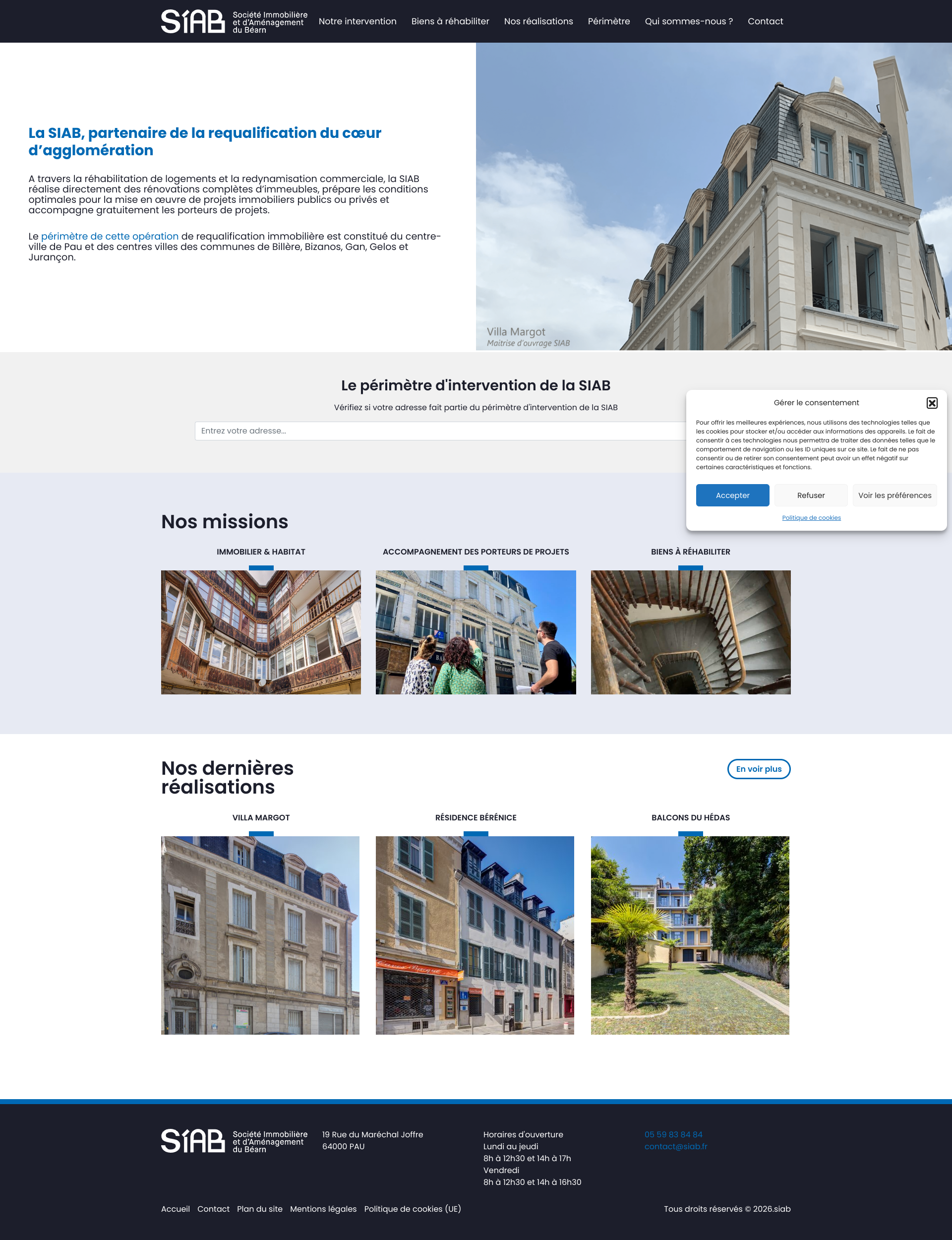Aperçu du site
