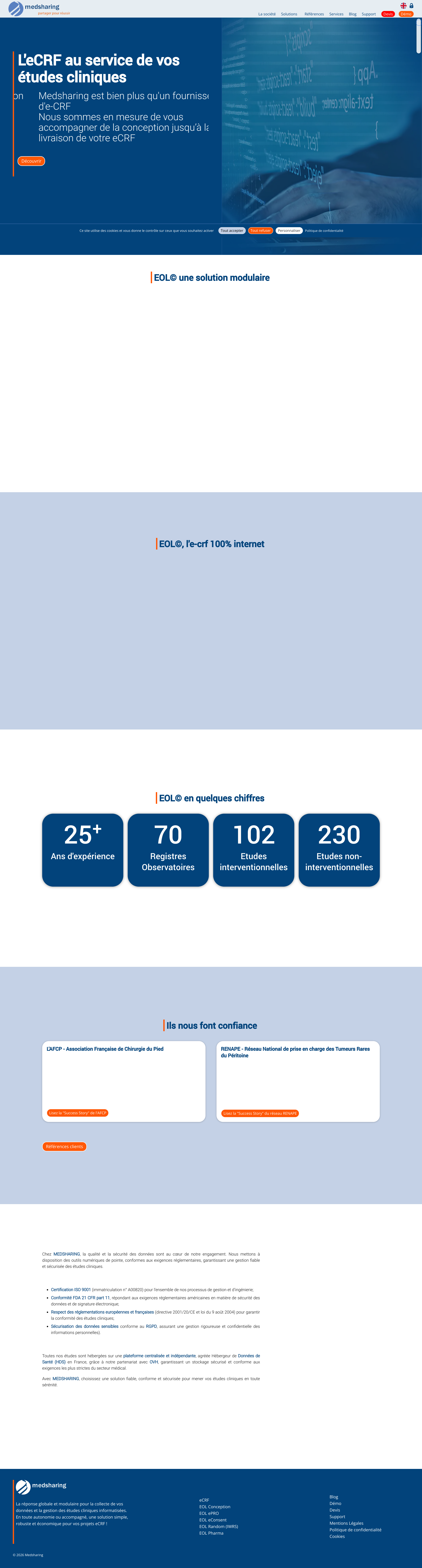 Aperçu du site