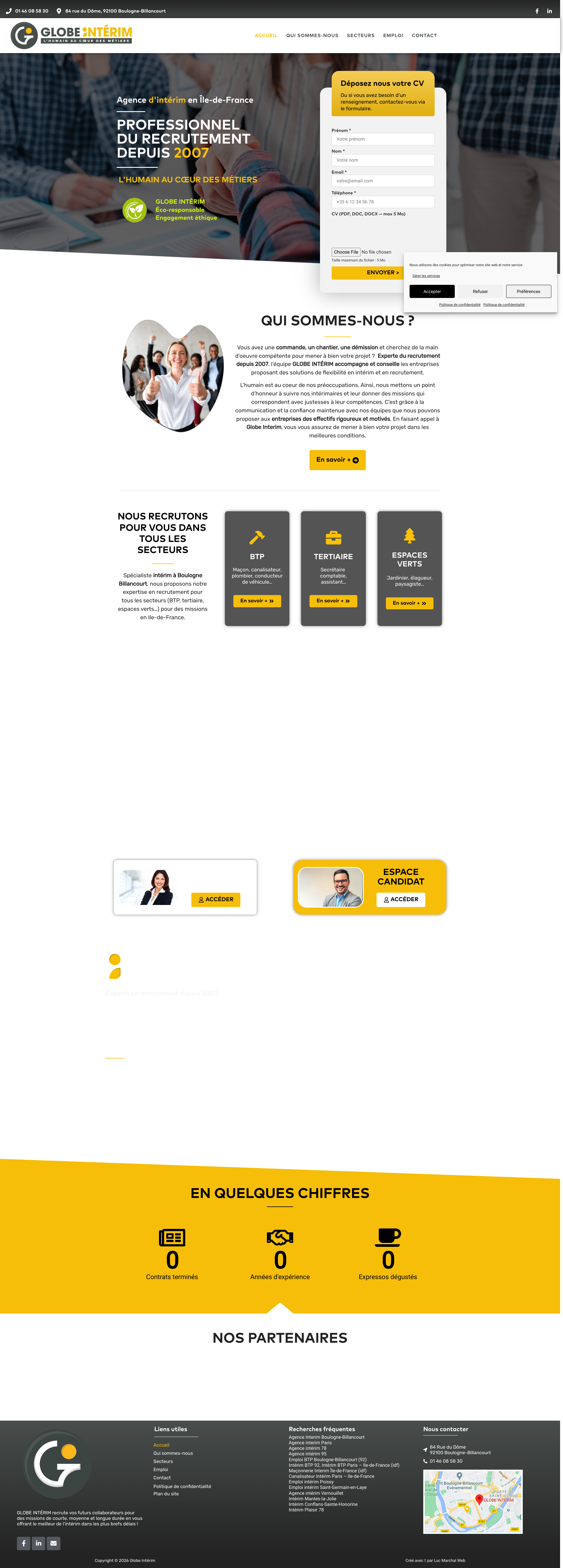 Aperçu du site