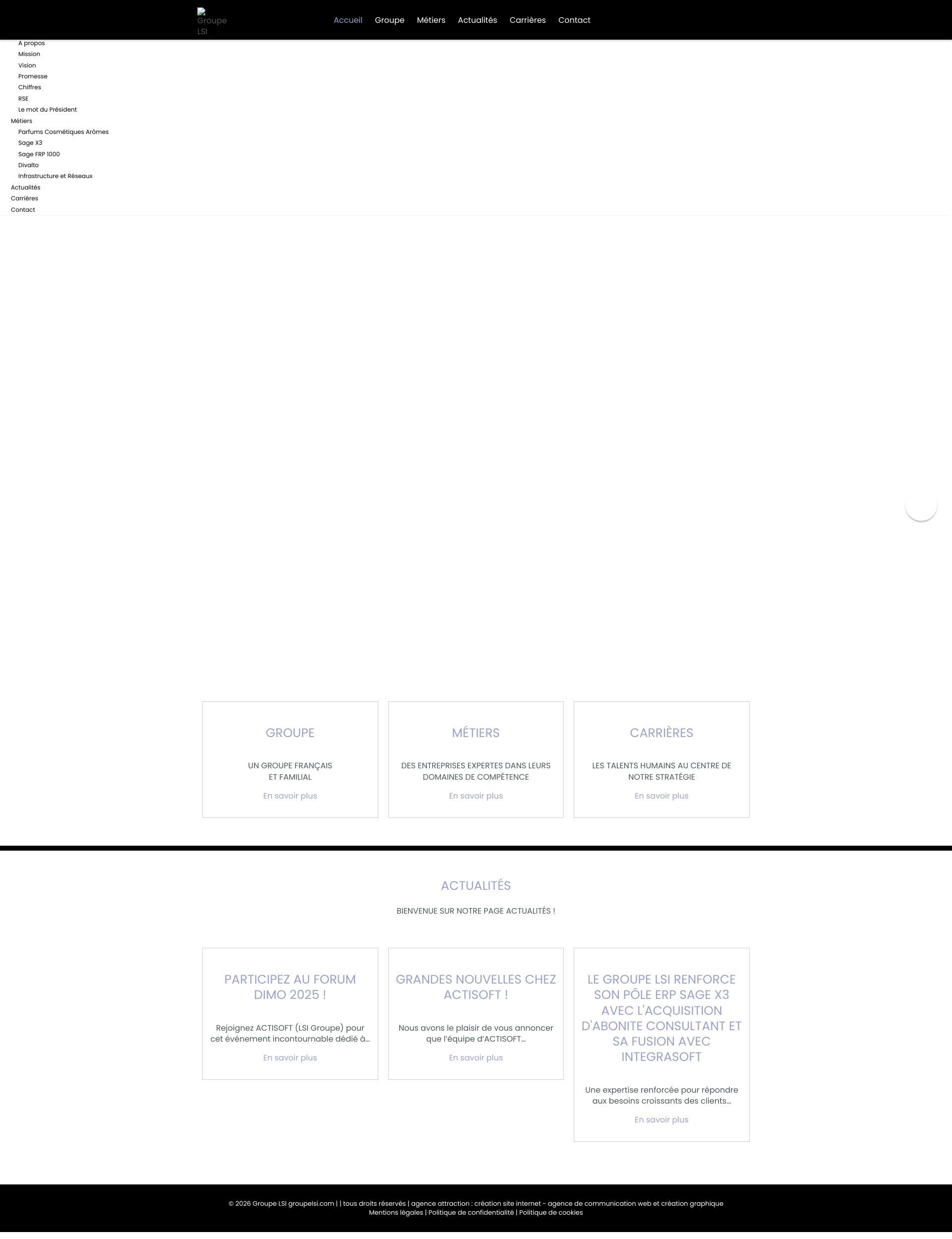 Aperçu du site