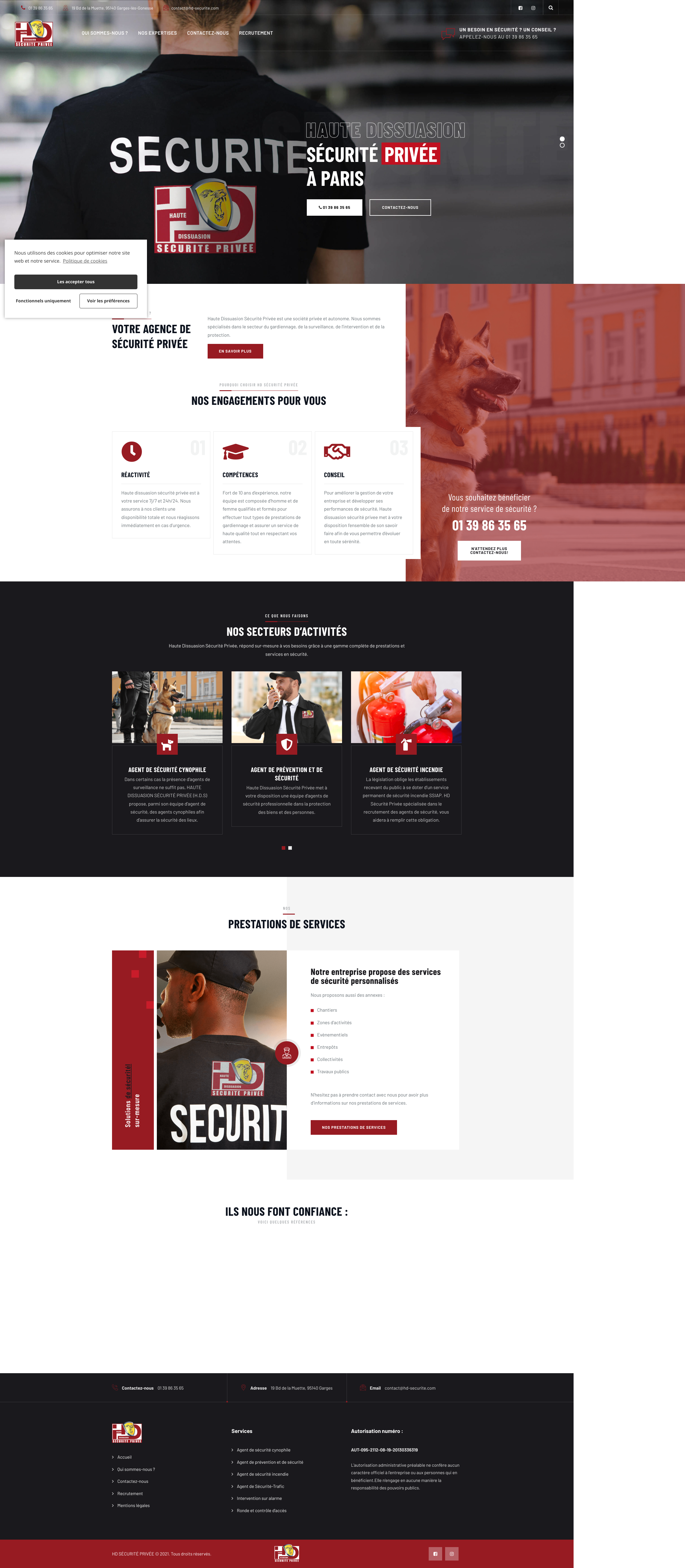 Aperçu du site