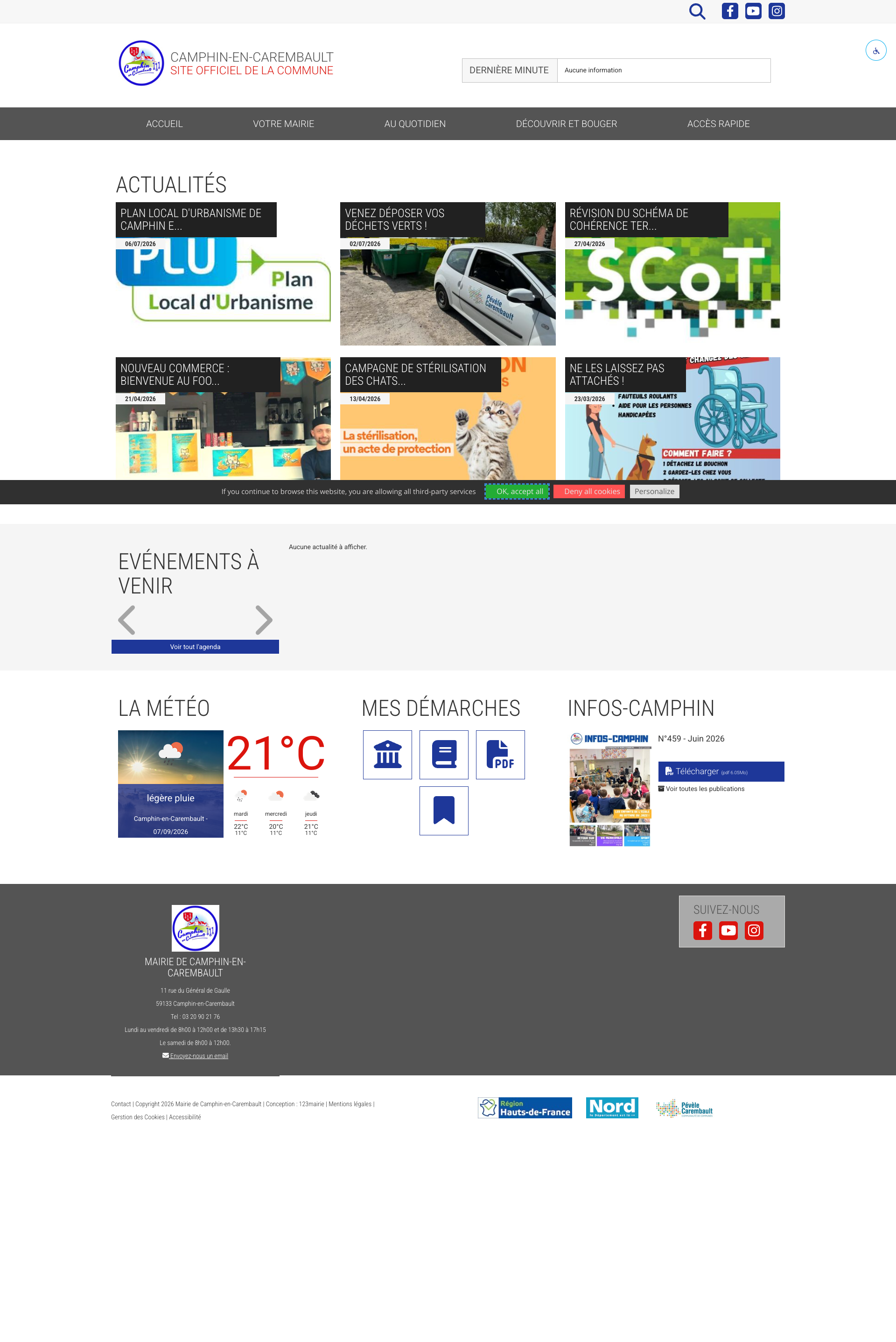 Aperçu du site