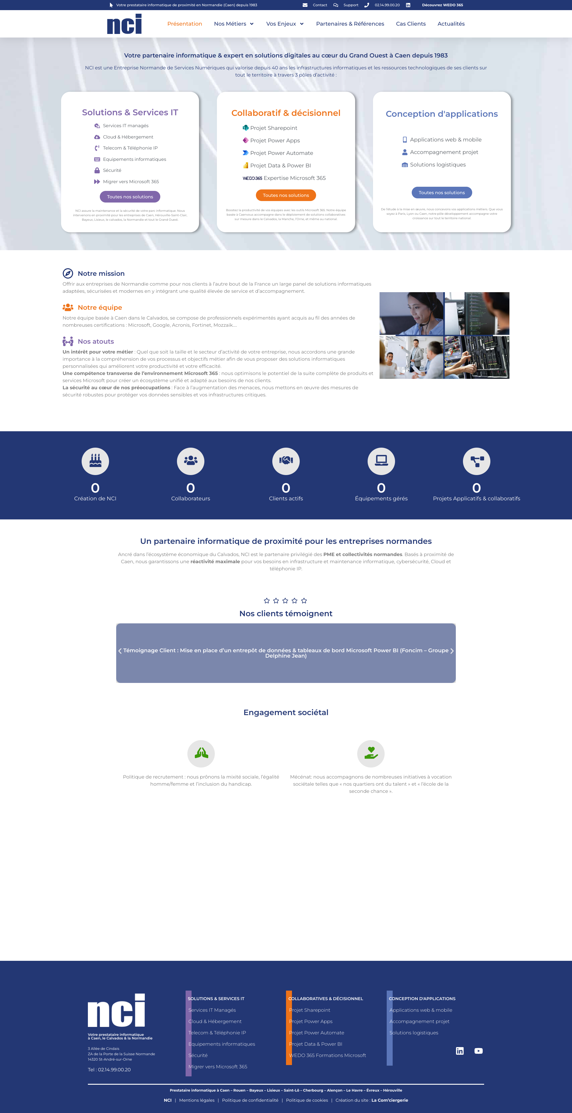 Aperçu du site