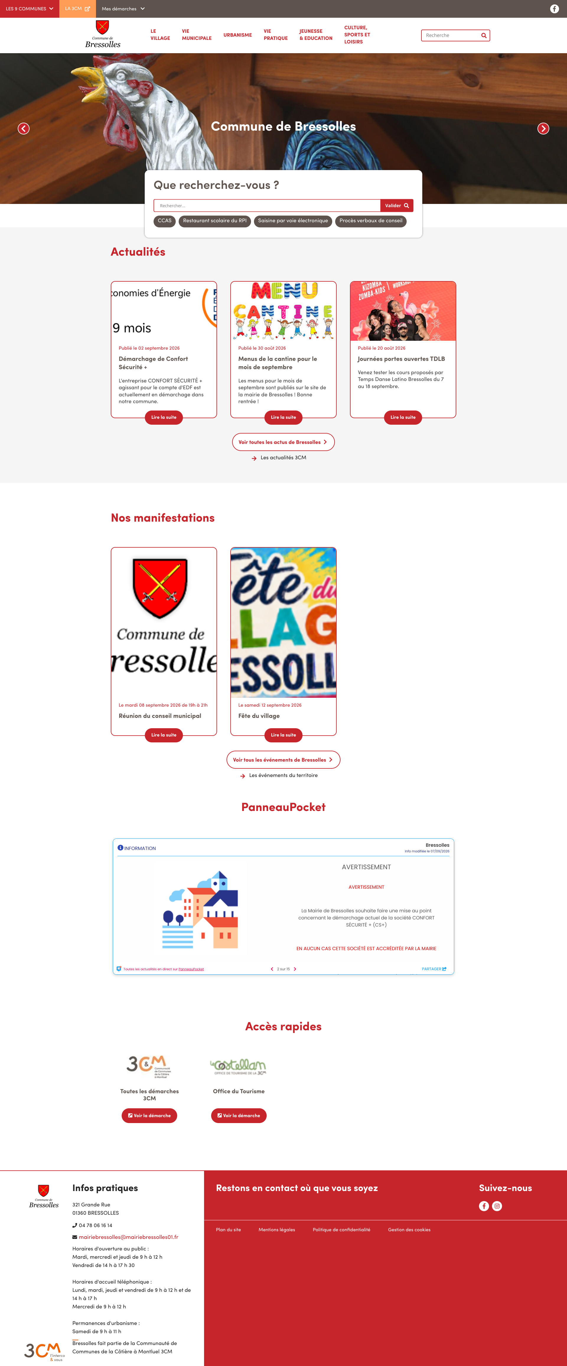 Aperçu du site