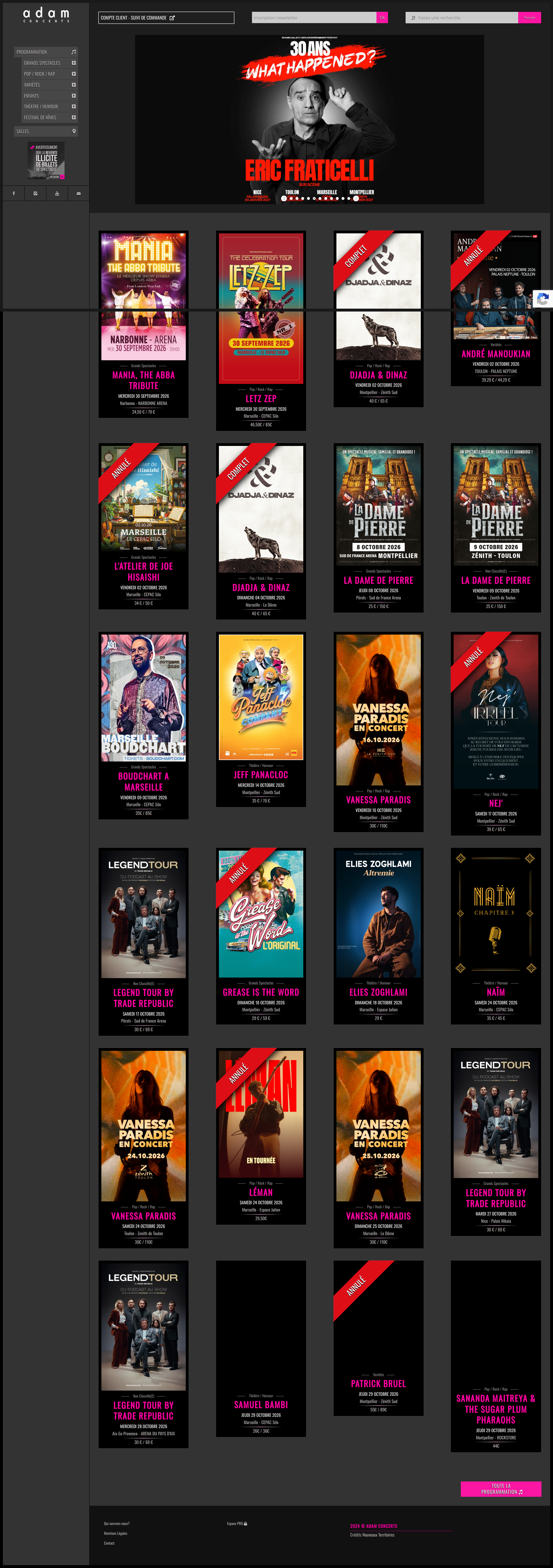 Aperçu du site