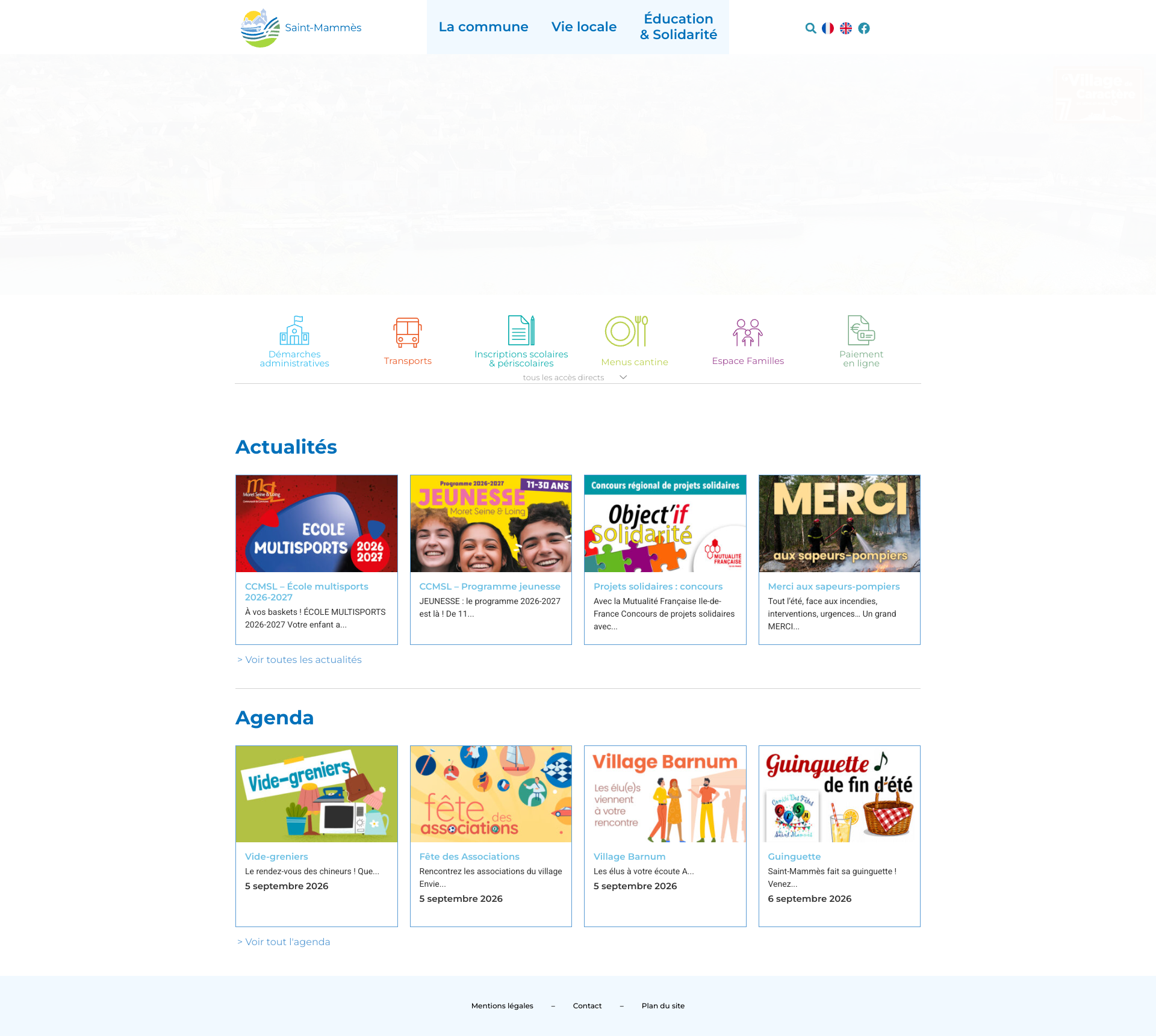 Aperçu du site