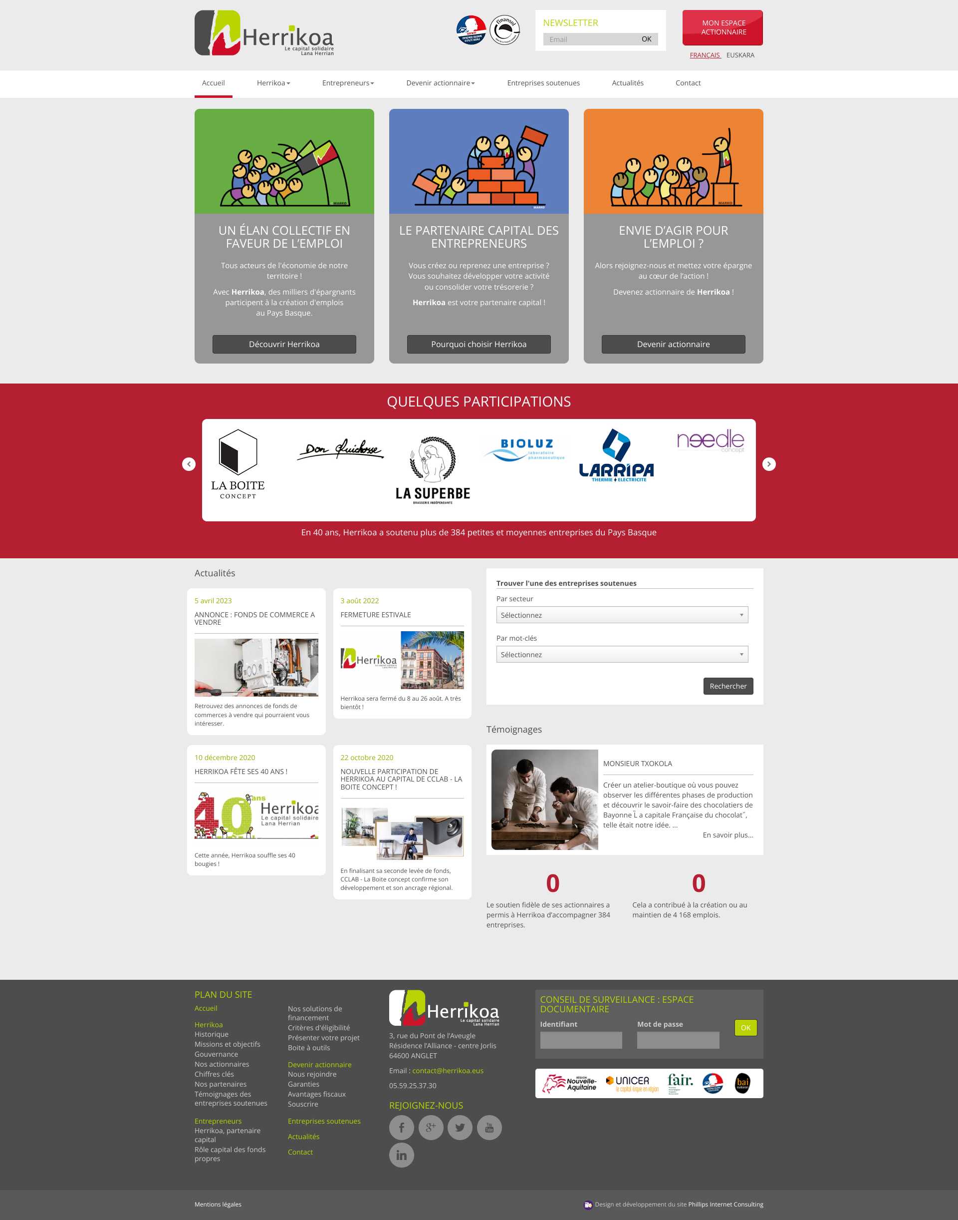 Aperçu du site