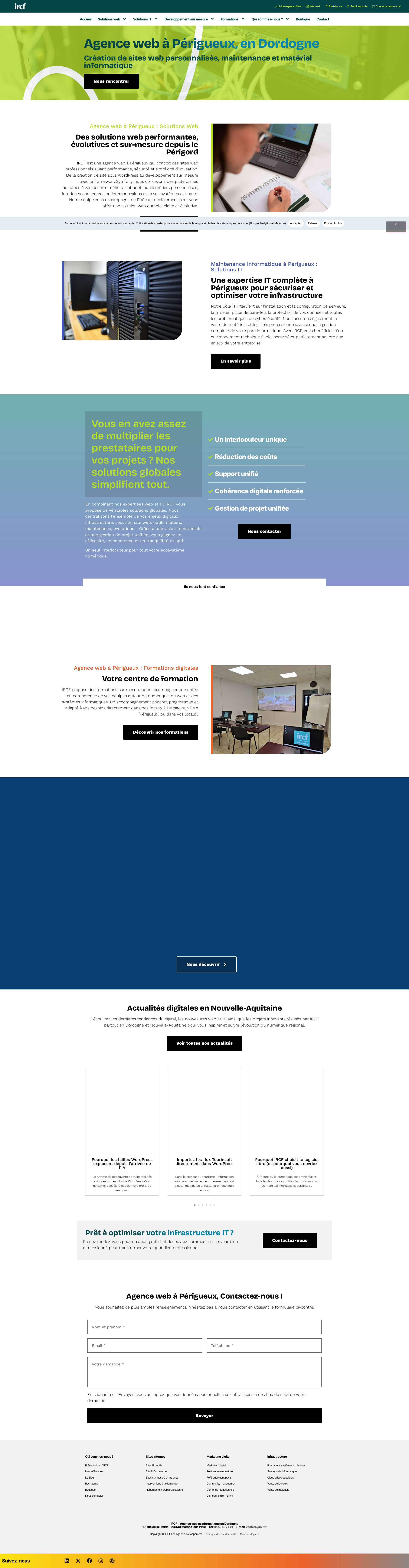 Aperçu du site