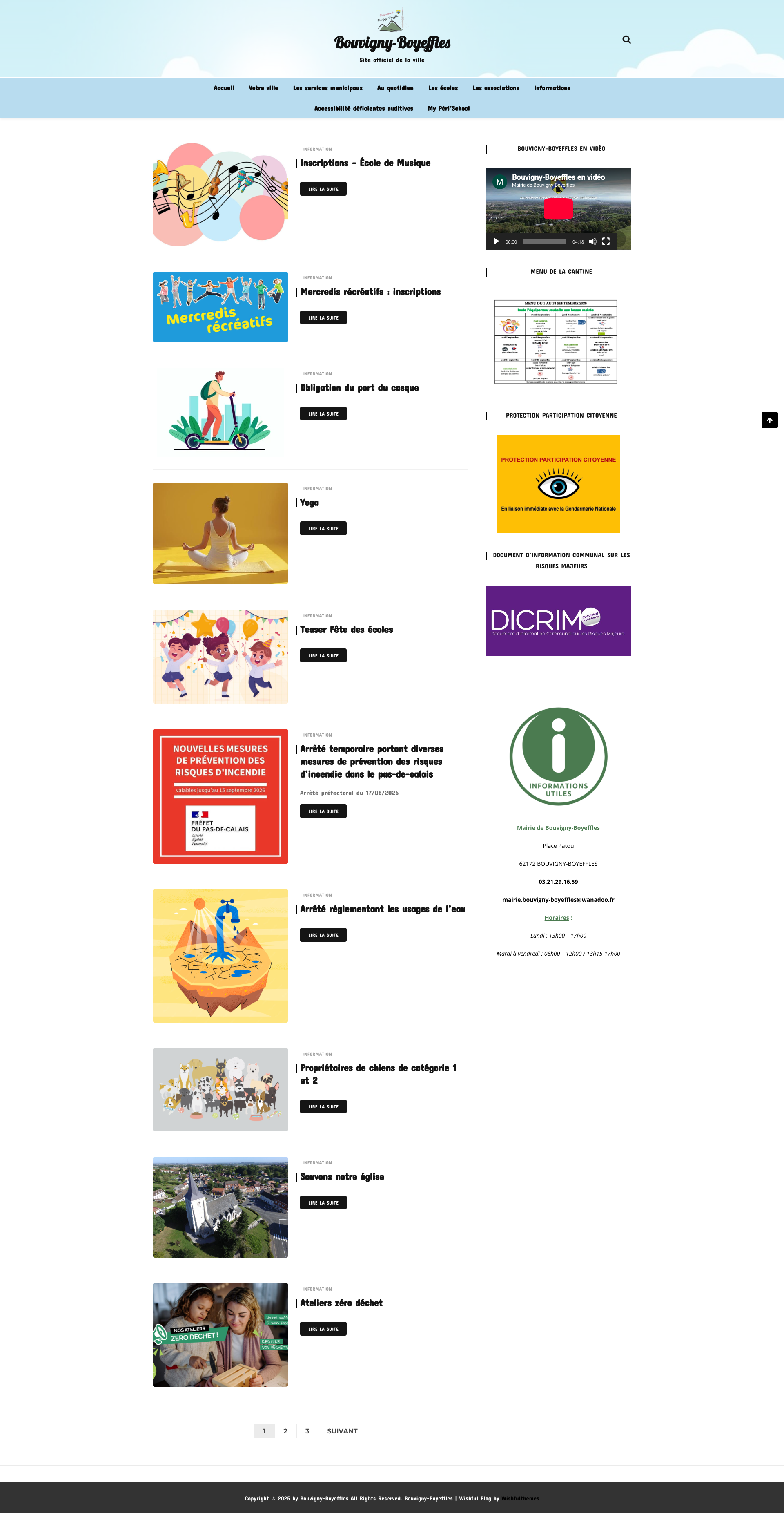 Aperçu du site