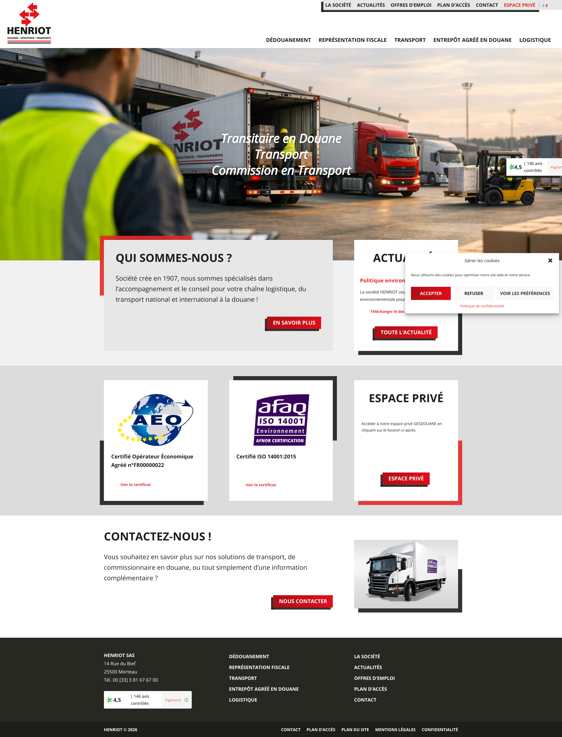 Aperçu du site