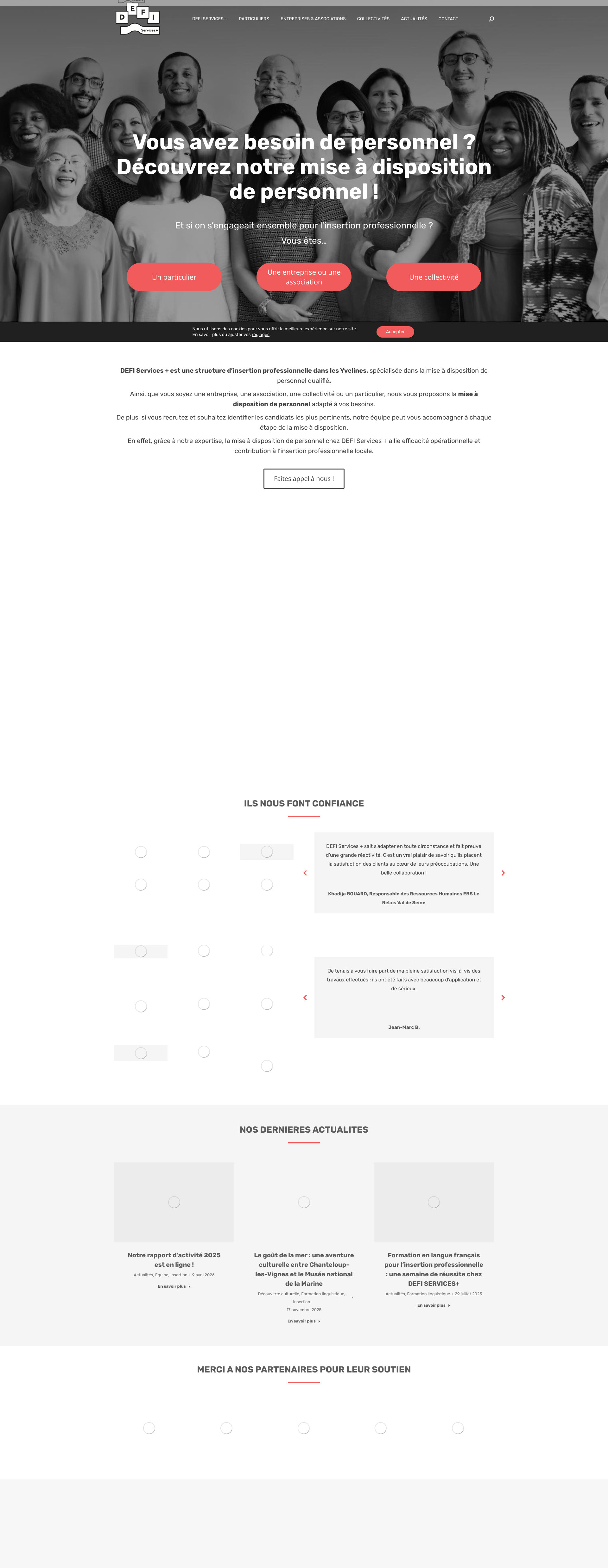 Aperçu du site