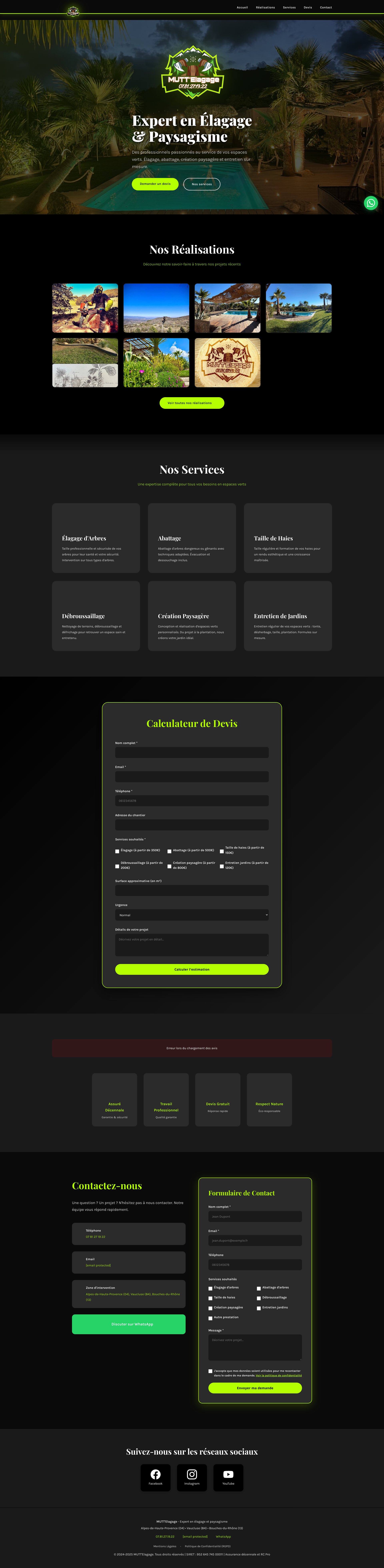Aperçu du site