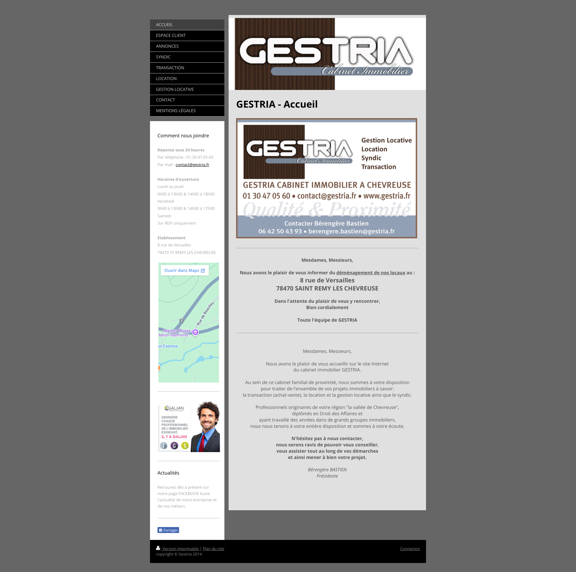 Aperçu du site