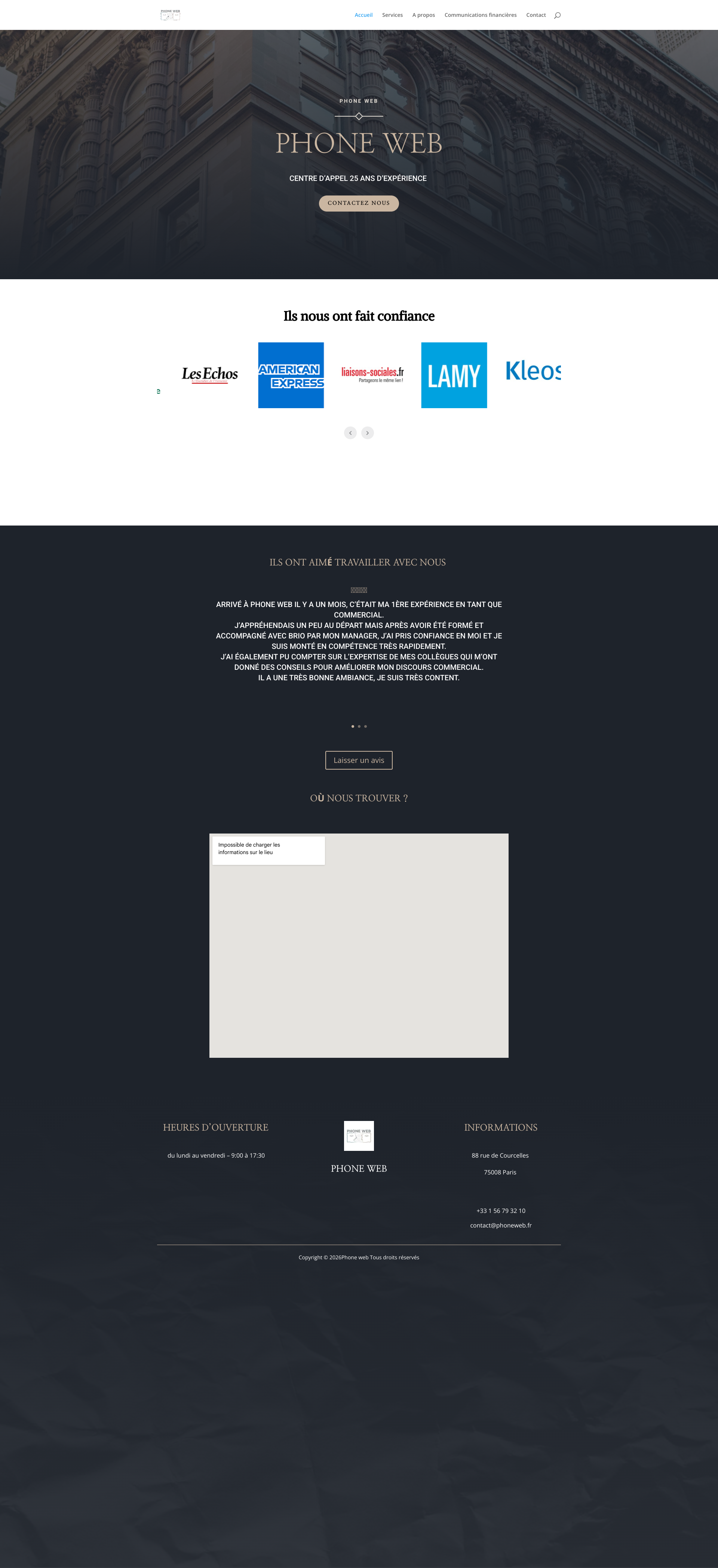 Aperçu du site