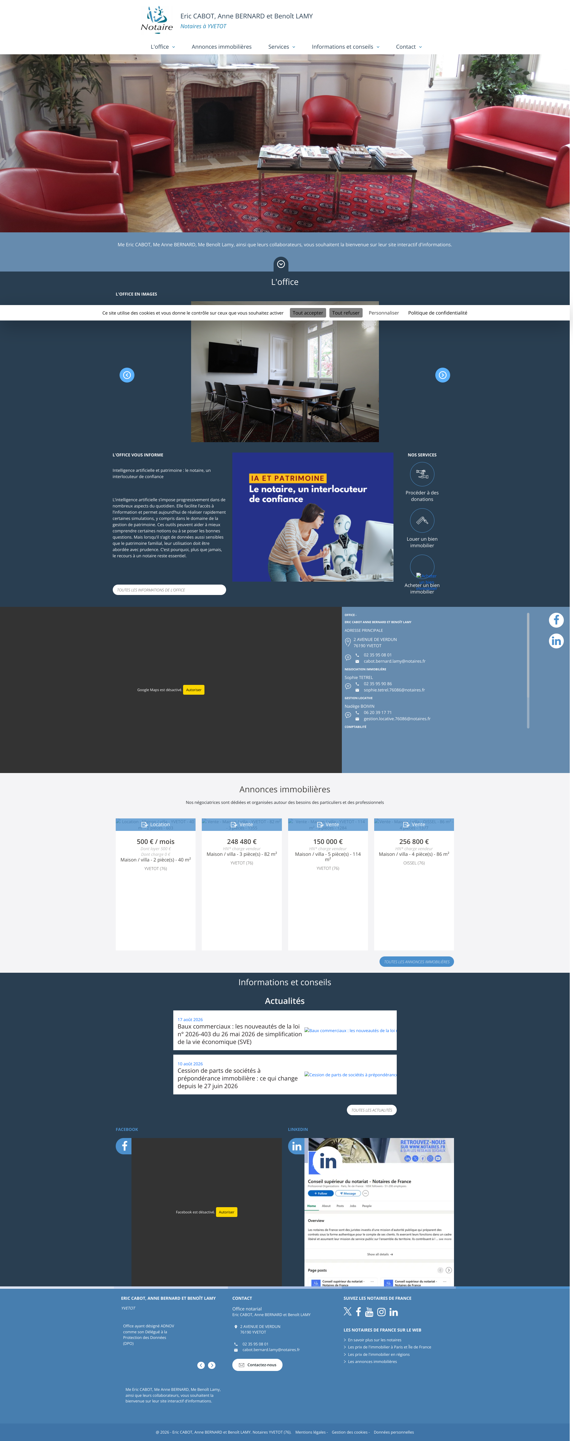 Aperçu du site